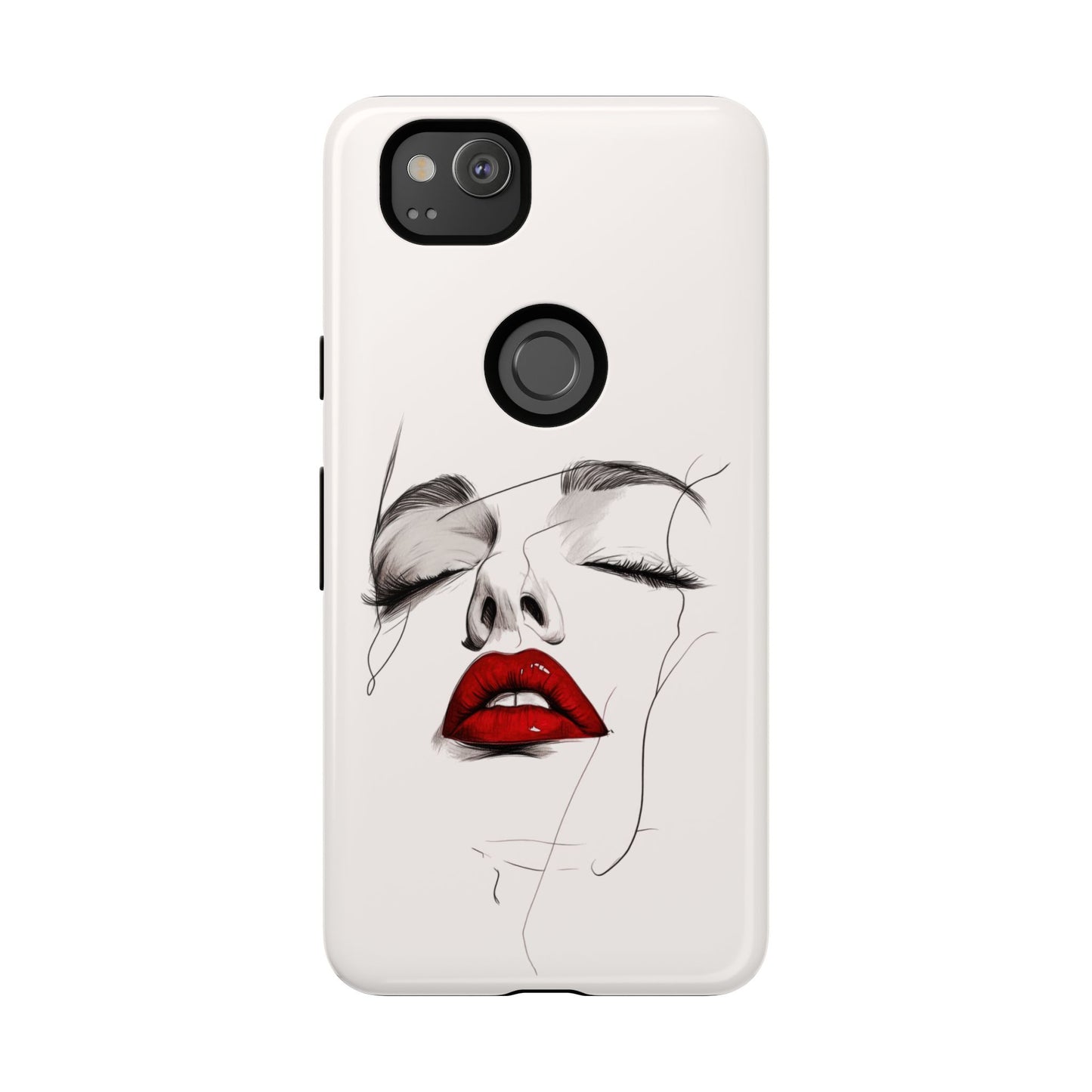 Stylish Phone Case with Artistic Lip Design, Femme Tech Accessory, Trendy Device Cover, Gift for Her, Unique Phone Accessories