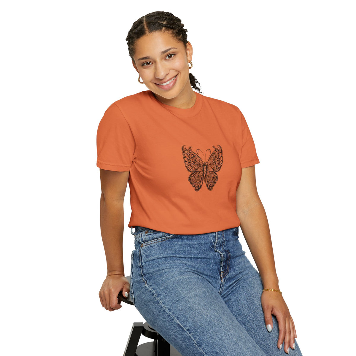 Bohemian Butterfly T-shirt, Unisex Clothing, Nature Inspired Tee, Gift for Her, Casual Wear, Summer Fashion