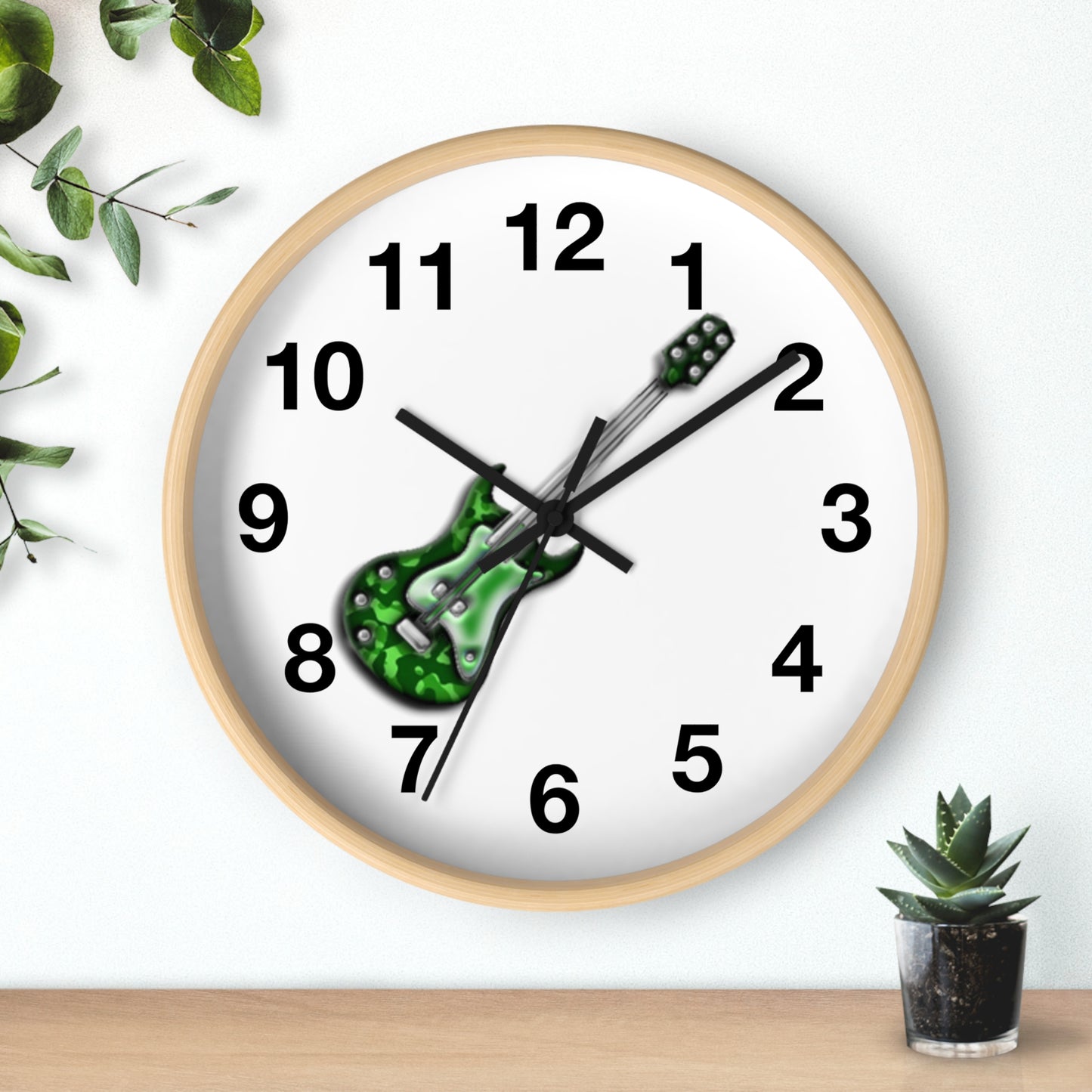 Guitar Wall Clock - Musicians Gift, Home Decor, Music Room Accessory, Timeless Instrument Art, Unique Bedroom Decor