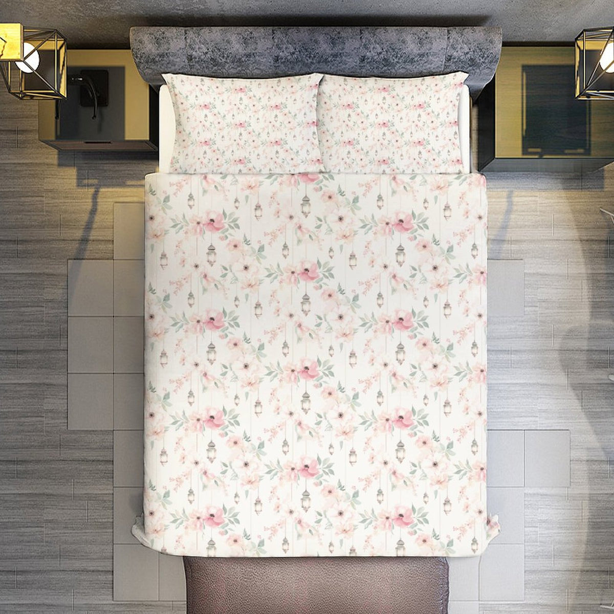 3-Piece Bedding Set-90"x90"/ 229x229cm (Dual-sided Printing)