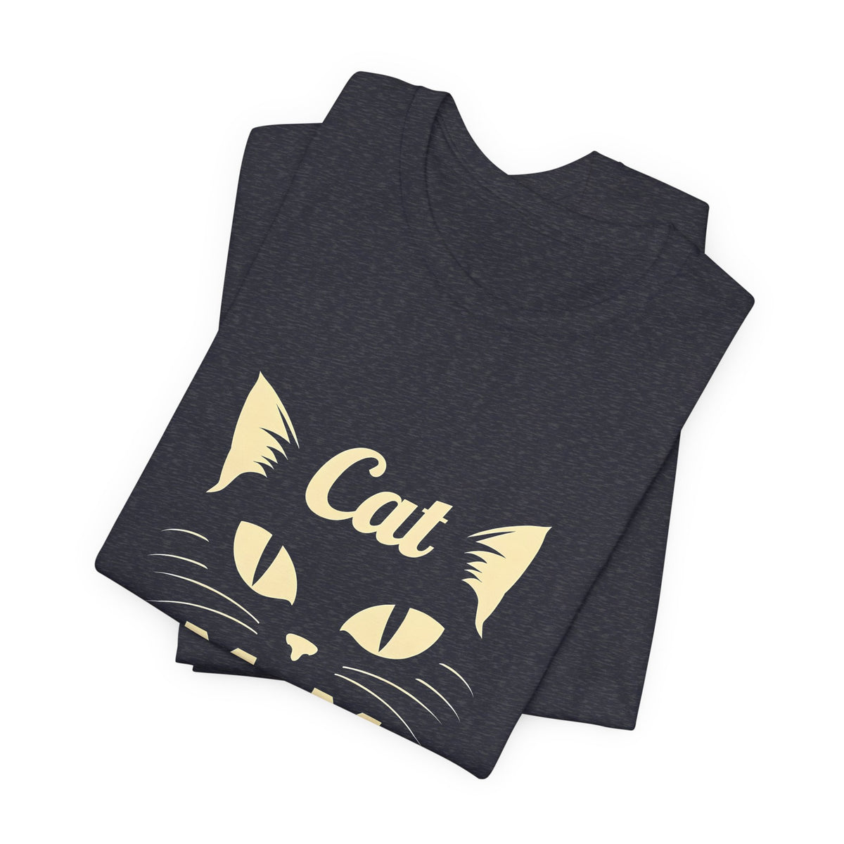 Cat Mom T-Shirt — Cute Cat Face Graphic Tee for Cat Lovers