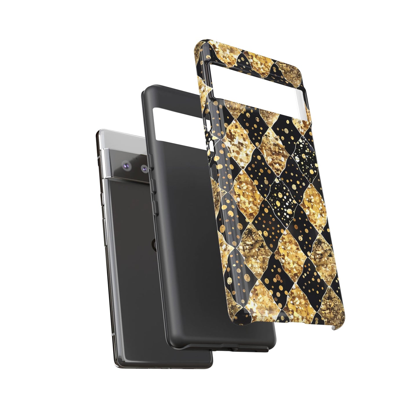 Elegant Gold & Black Phone Case for Tough Protection