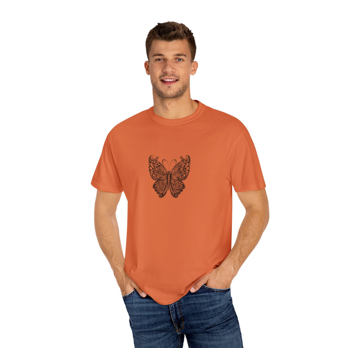 Bohemian Butterfly T-shirt, Unisex Clothing, Nature Inspired Tee, Gift for Her, Casual Wear, Summer Fashion