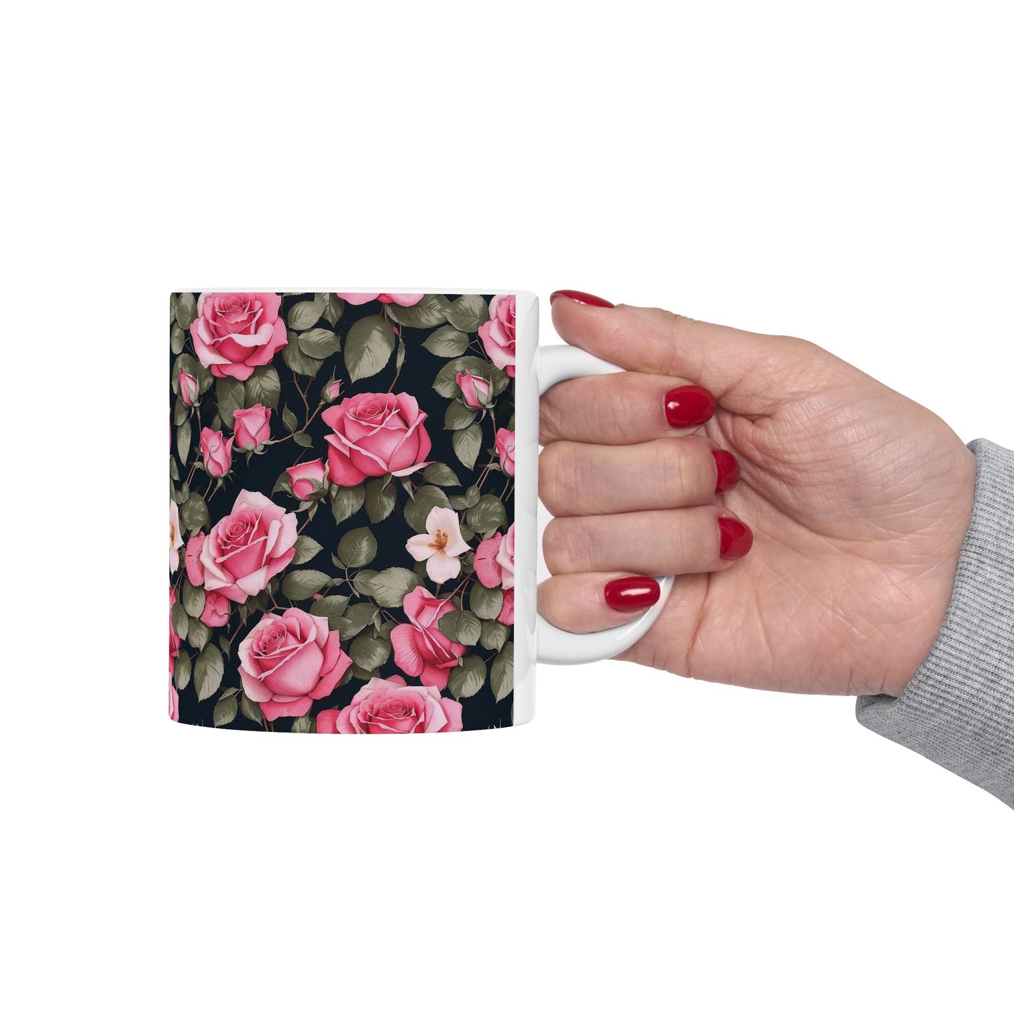 Floral Ceramic Coffee Mug - Perfect for Home, Gifts, Tea Lovers, Mother's Day, Floral Decor, Tea or Coffee, Rose Design
