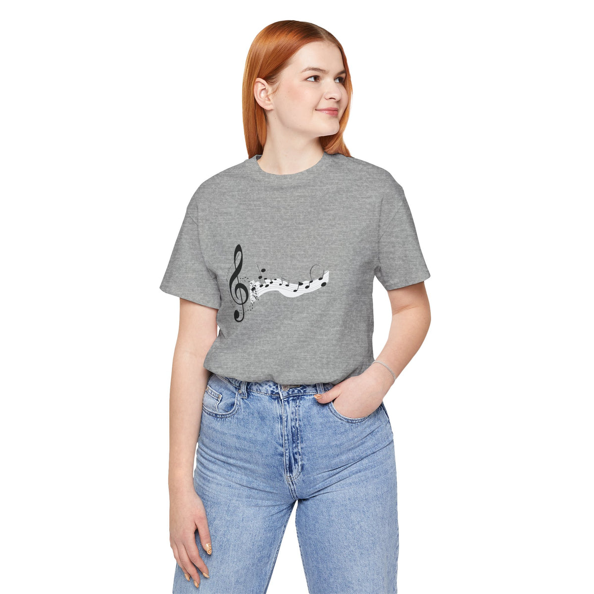 Musical Notes Short Sleeve Tee for Music Lovers
