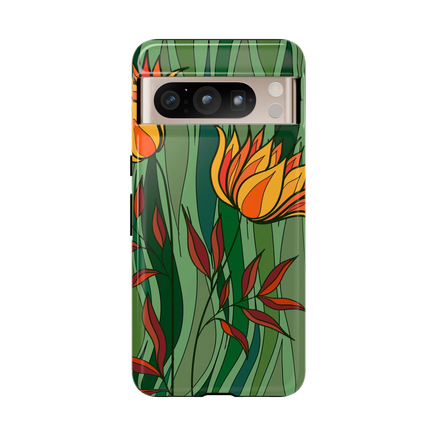 Vibrant Floral Phone Case, Nature-Inspired Tough Case, Eco-Friendly Cover, Unique Gift for Nature Lovers, Spring Decor
