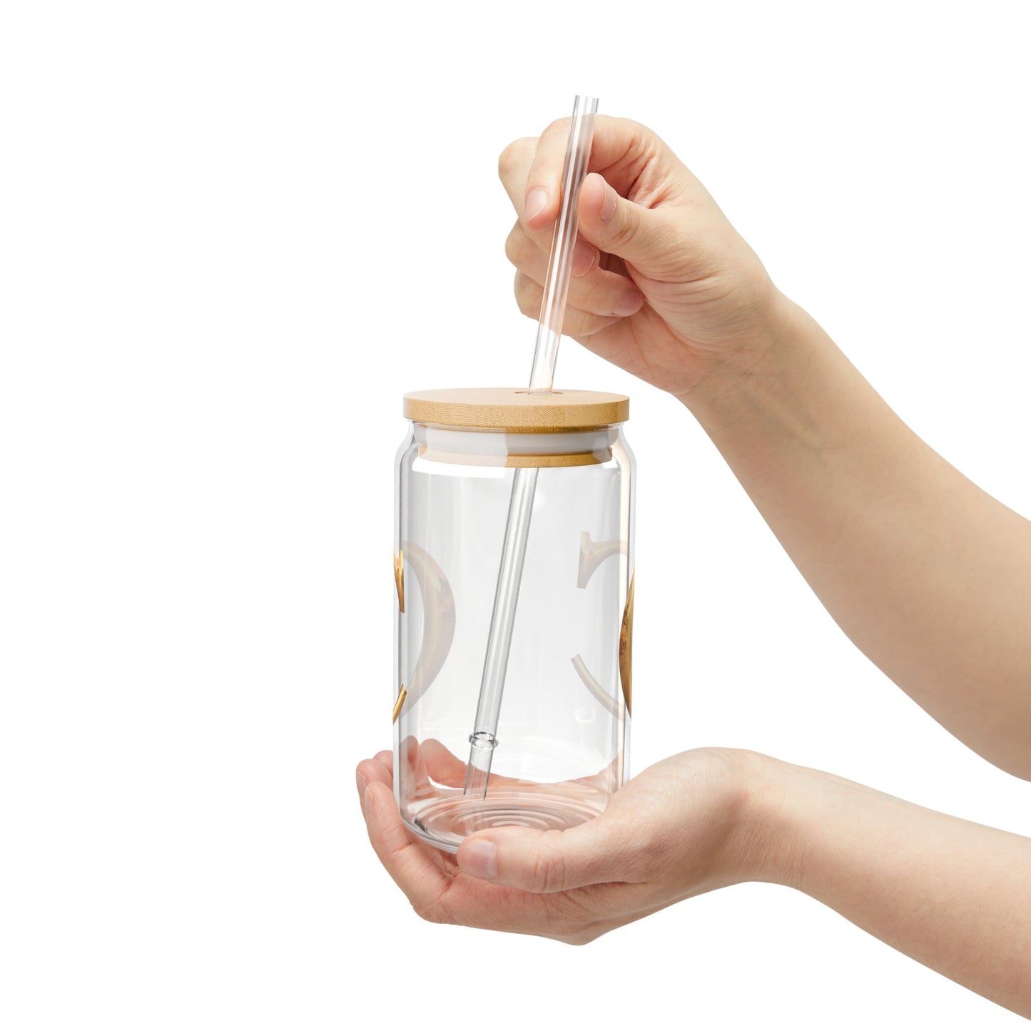Personalized Sipper Glass, 16oz Water Bottle, Eco-Friendly Drinkware, Perfect for Parties, Unique Gift Idea for Home