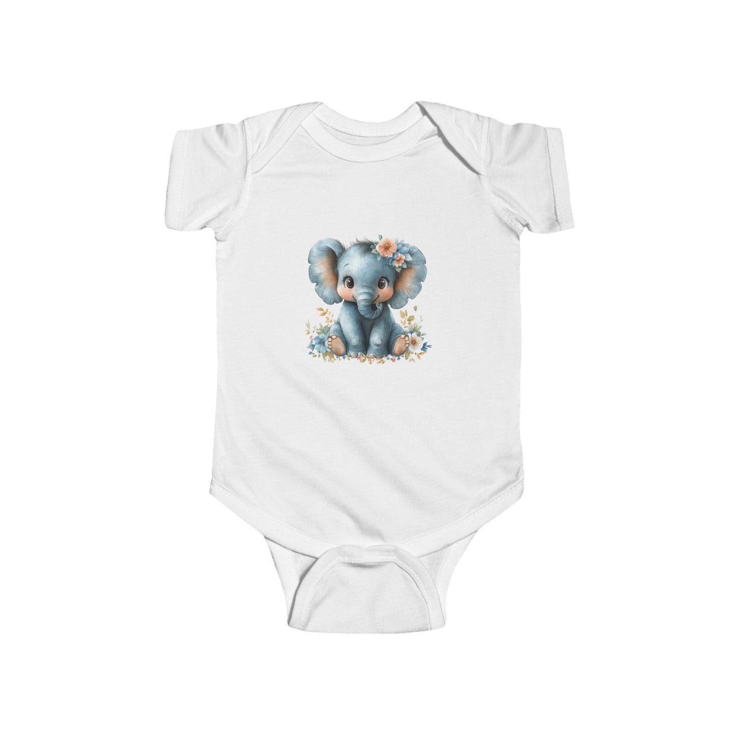 Adorable Elephant Baby Bodysuit, Infant Clothes