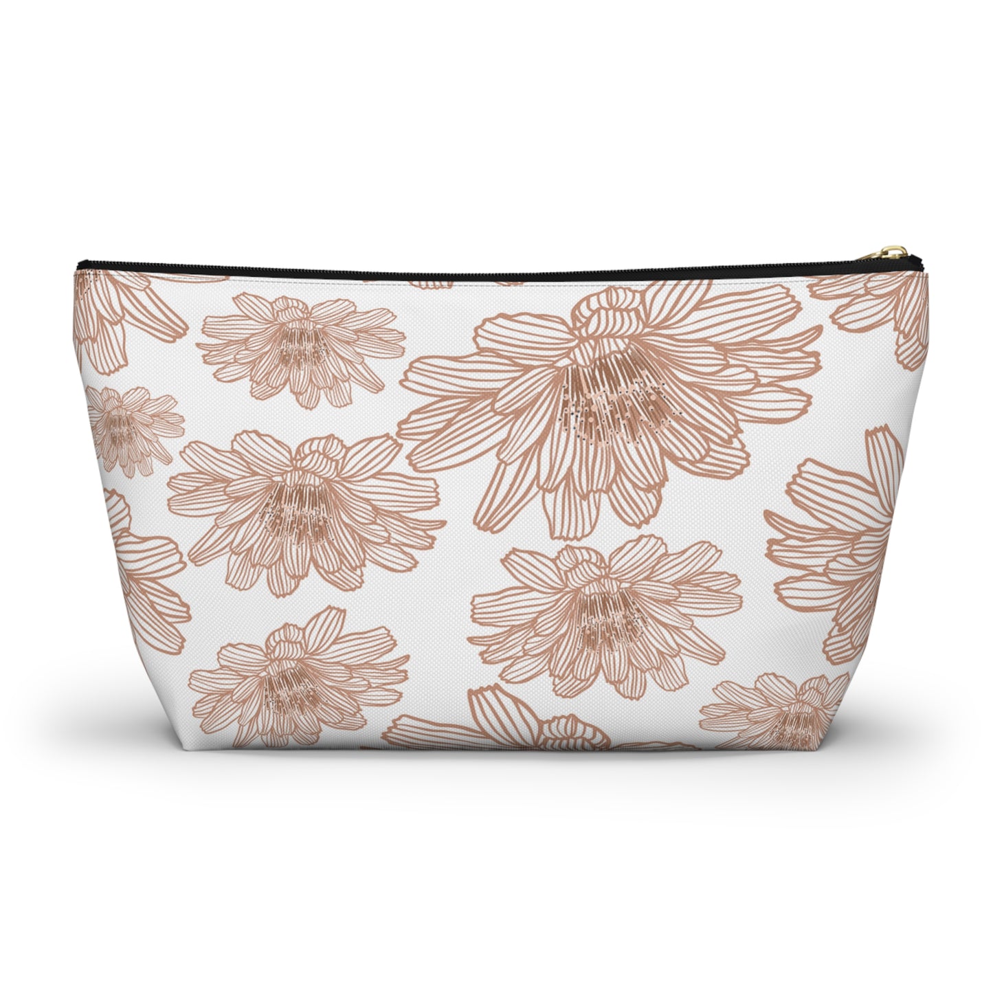 Floral Accessory Pouch - Chic Makeup Bag, Travel Organizer, Gift for Her, Floral Print Pouch, Flower Design Zipper Bag