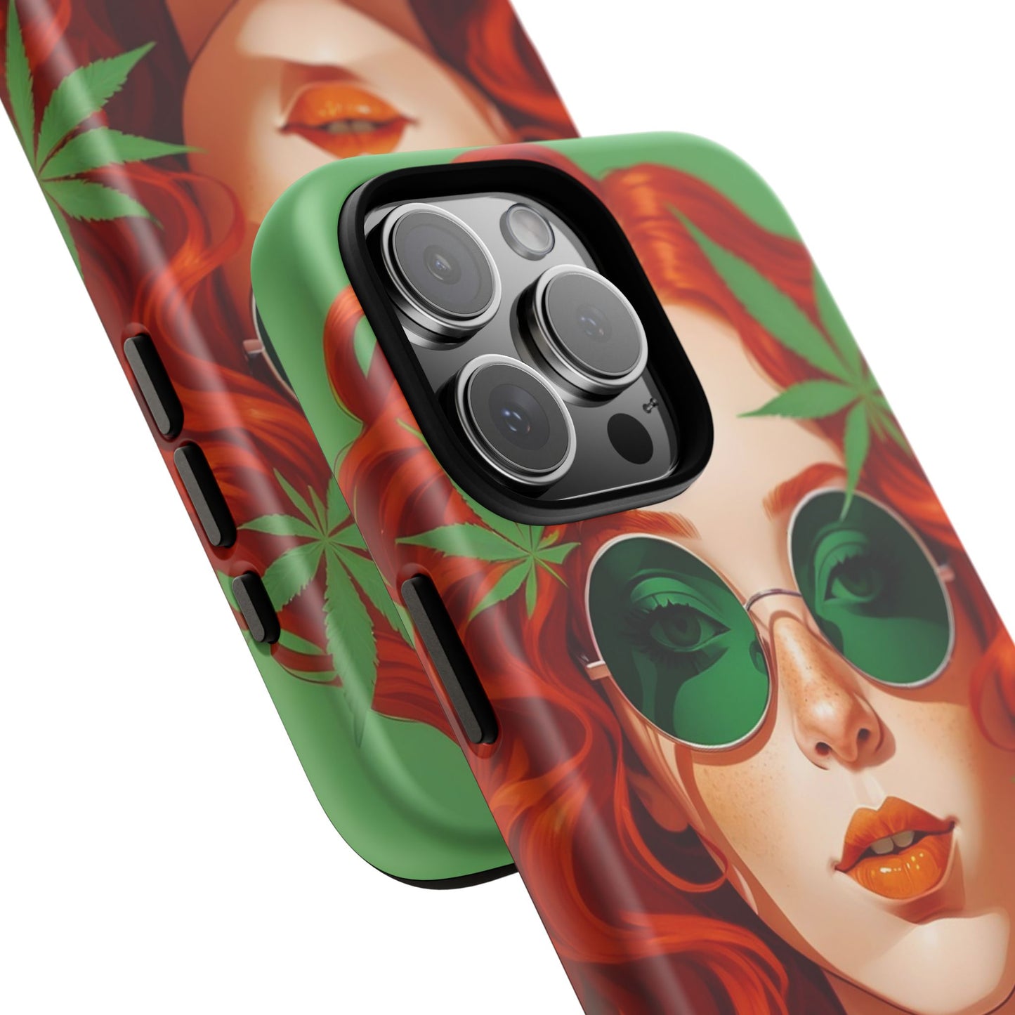 Vibrant Phone Case with Retro Greenery Design, Trendy Case for Casual Look, Gift for Her, Summer Vibes, Unique Phone Accessory