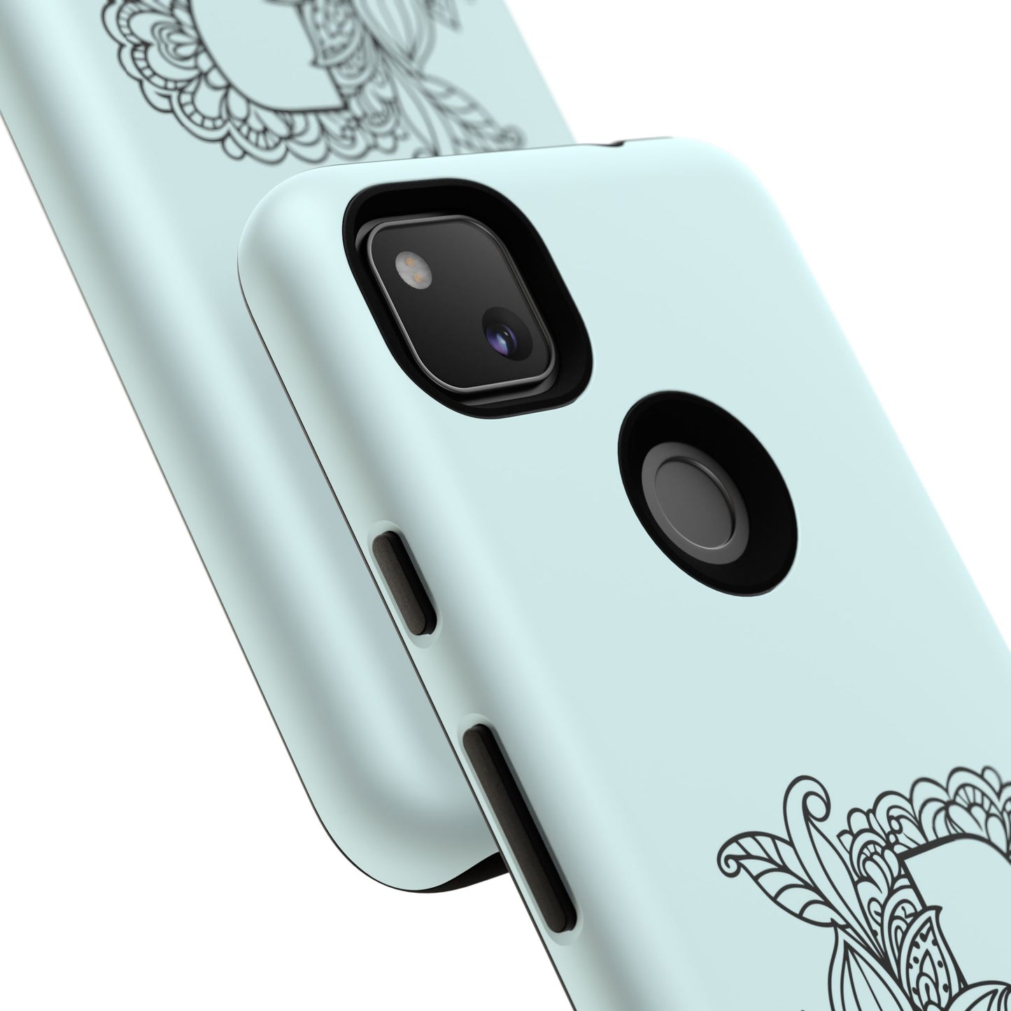 Personalized Tough Phone Case- Letter B, Floral Monogram Cell Phone Cover, Custom Protective Case, Unique Gift, Birthday, Graduation