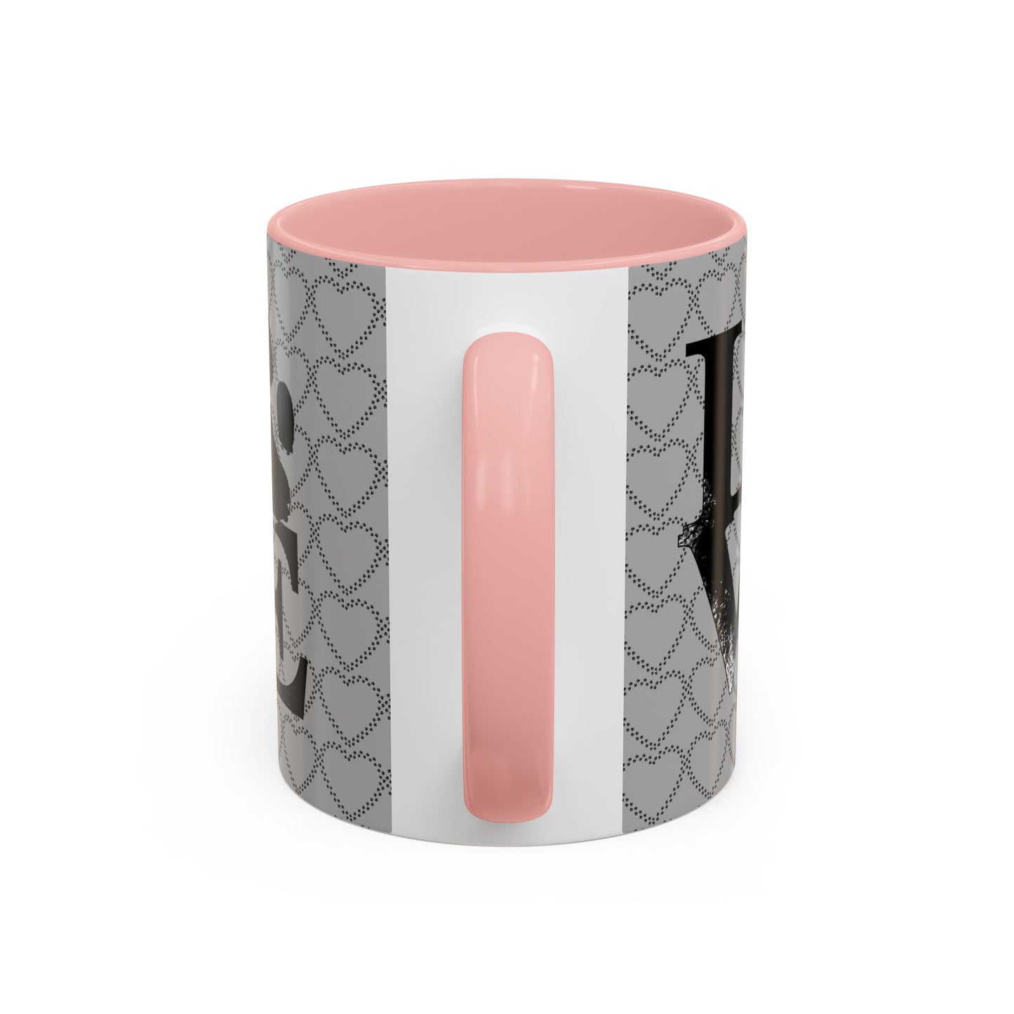 Chic Love Coffee Mug for Pet Lovers, Black Accent Mug, Valentine's Gift, Animal Lover Cup, Perfect for Hot Beverages