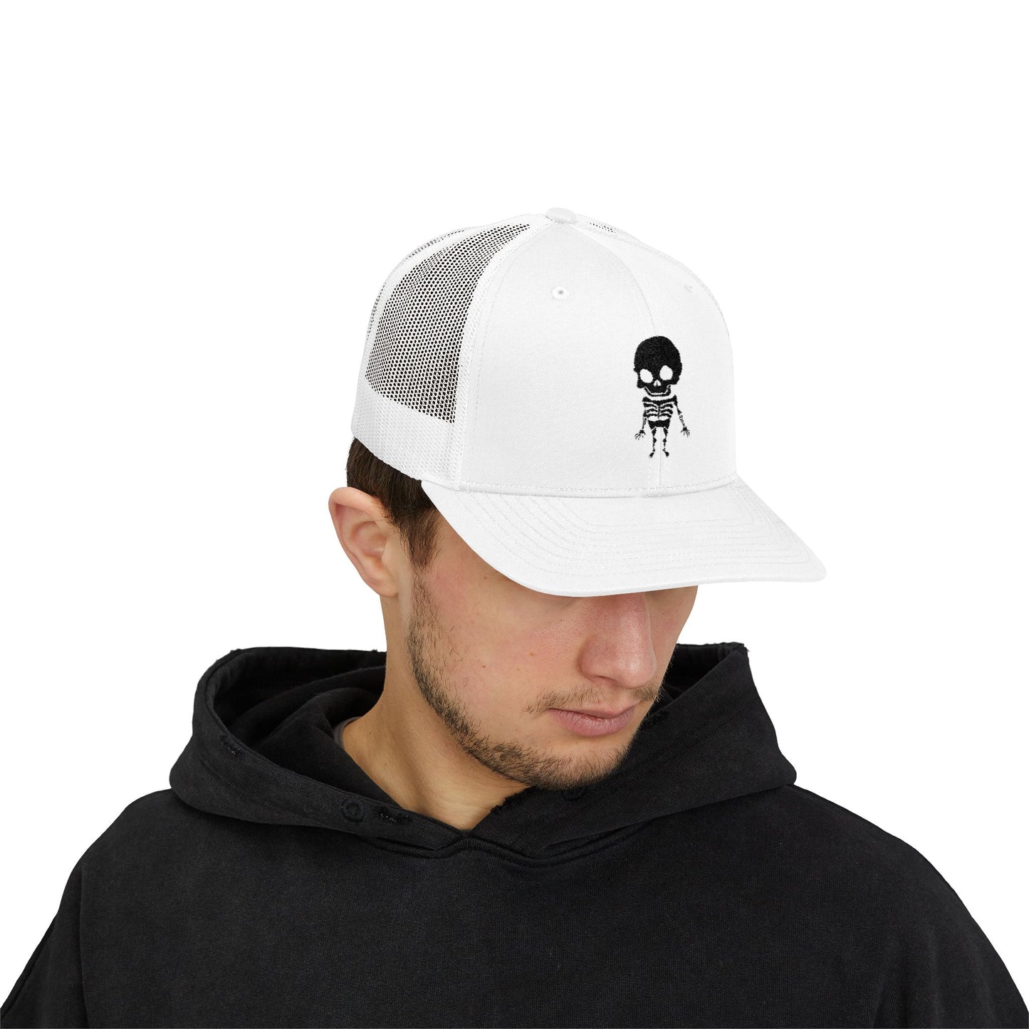 Skeleton Snapback Trucker Cap | Trendy Hat for Festivals, Halloween, Costume Parties, Alternative Fashion, Everyday Wear