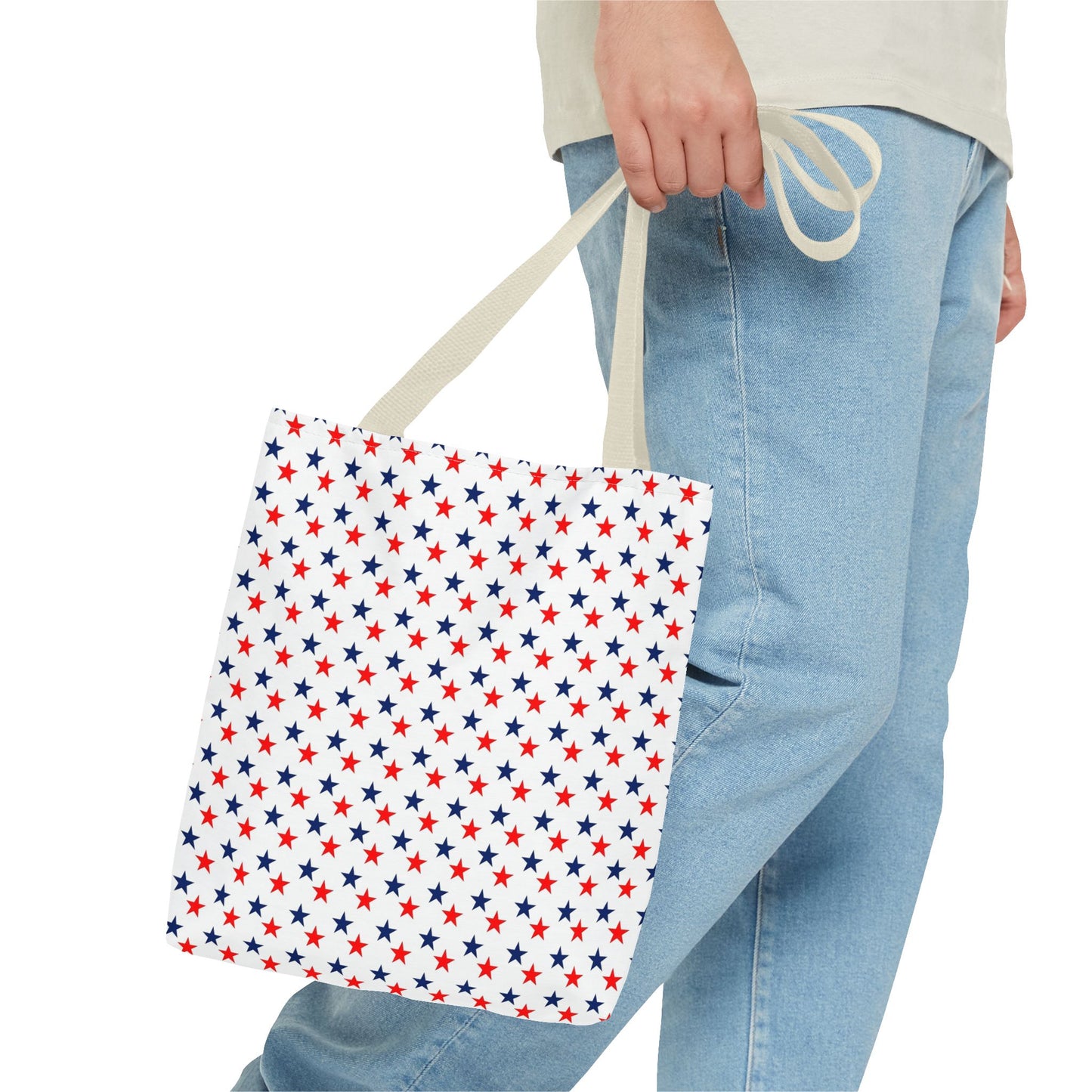 Tote Bag stars red white and blue