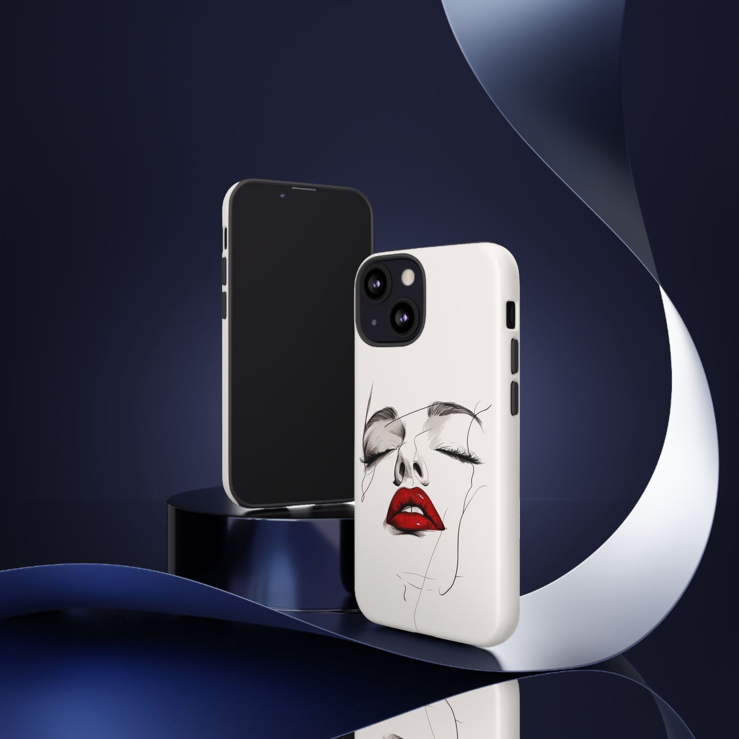Stylish Phone Case with Artistic Lip Design, Femme Tech Accessory, Trendy Device Cover, Gift for Her, Unique Phone Accessories