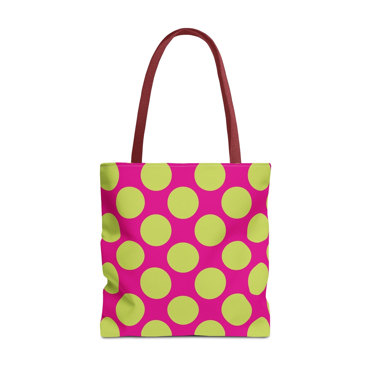 Vibrant Polka Dot Tote Bag, Colorful Shopping Bag, Eco-Friendly Tote