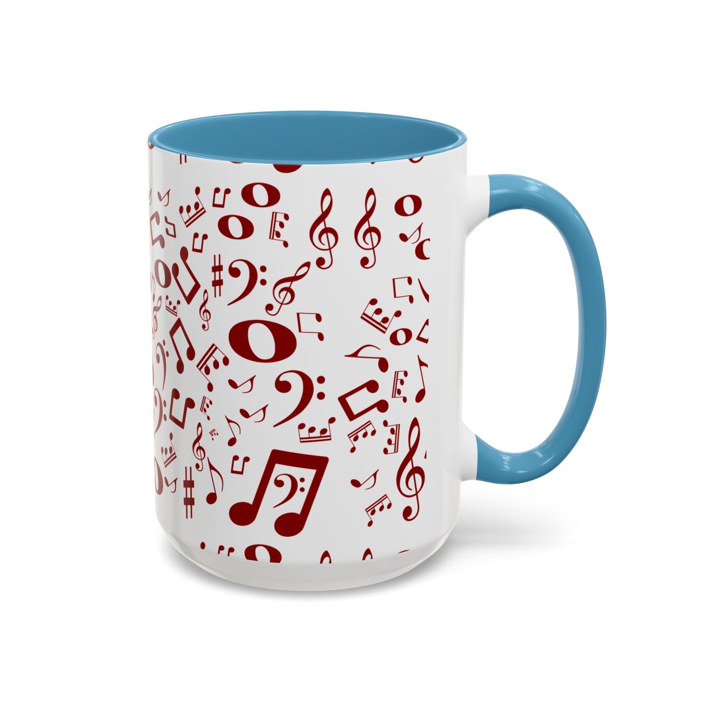 Accent Coffee Mug (11, 15oz) - Musical Notes