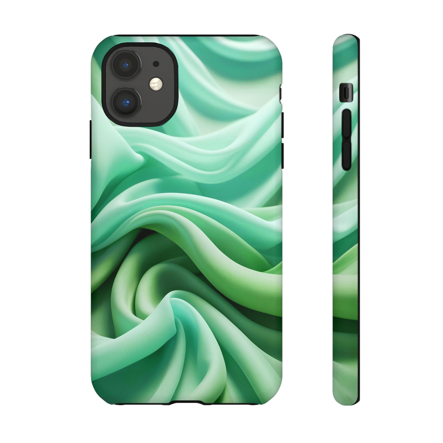 Stylish Phone Case, Tough Case, Green Abstract Design, Cell Phone Cover, Unique Gift, Trendy Accessory