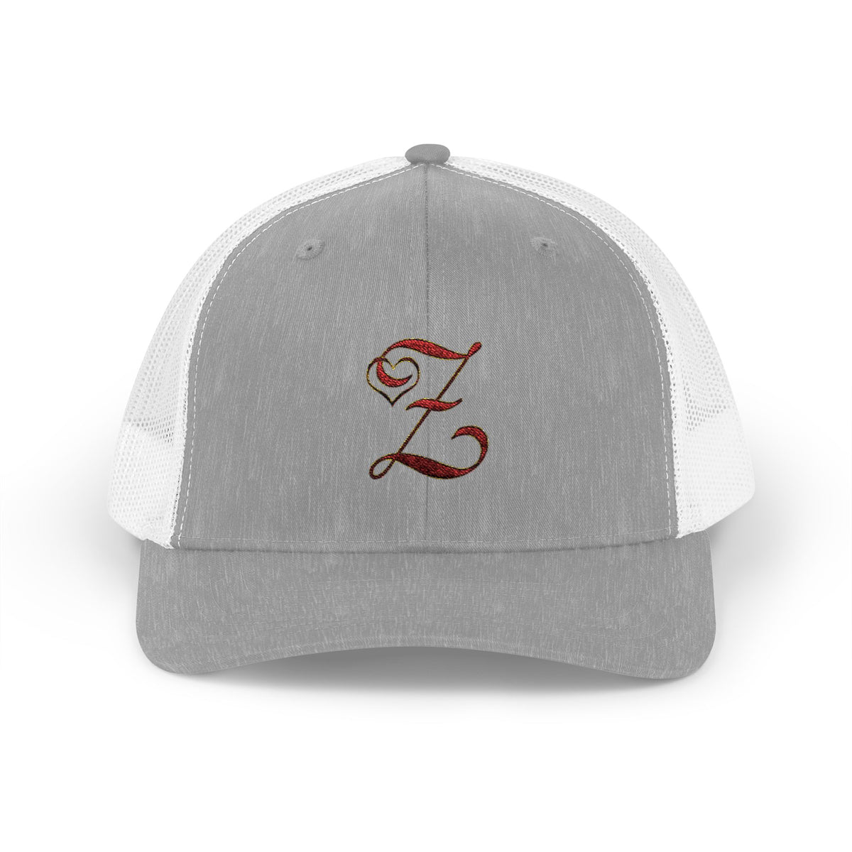 Embroidered 'Z' Snapback Trucker Cap — Vintage Monogram Initial Hat