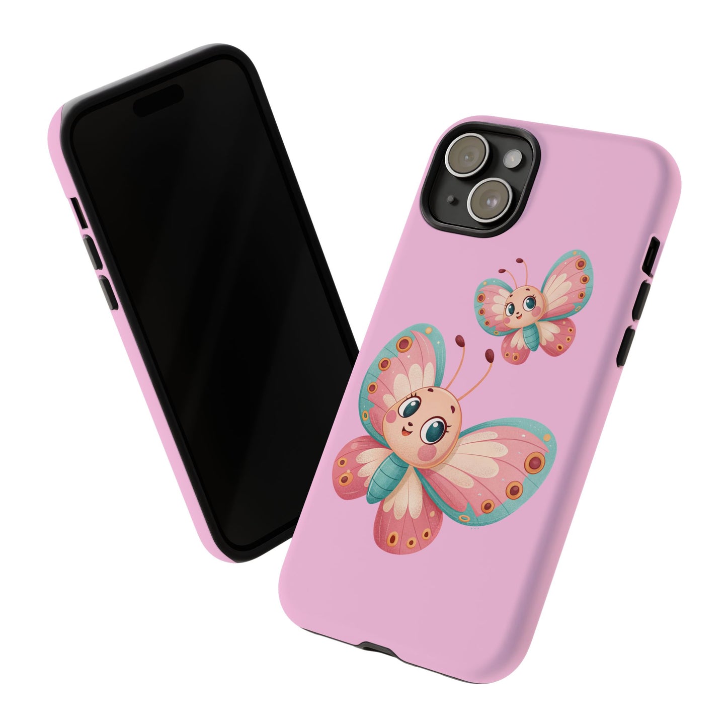 Cute Butterfly Phone Case, Tough Phone Cover, Girly Phone Accessory, Unique Gift for Her, Kids Phone Case, Floral Design Case