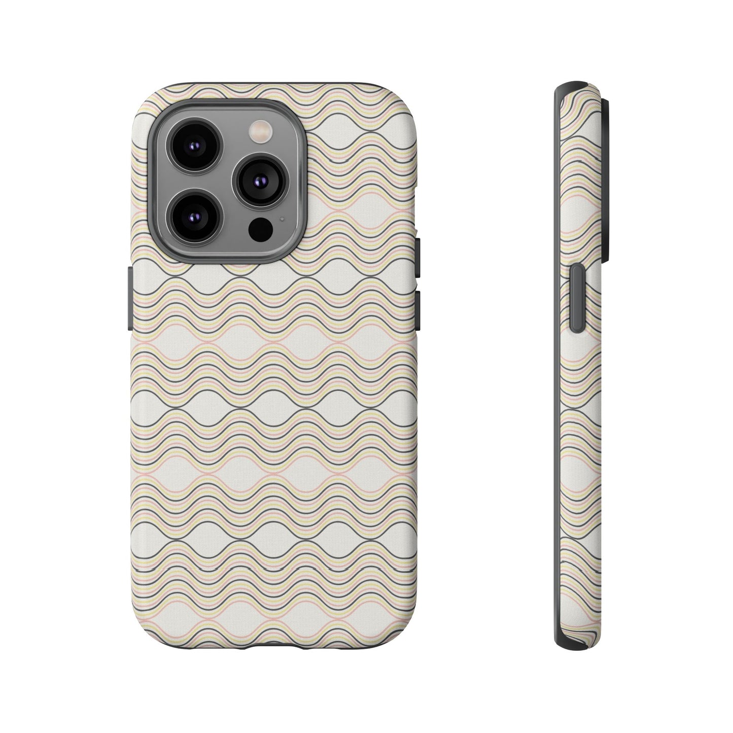 Stylish Phone Case for Tough Protection, Wavy Design, Chic Accessory, Gift for Her, Trendy Tech, Holiday Gift Idea