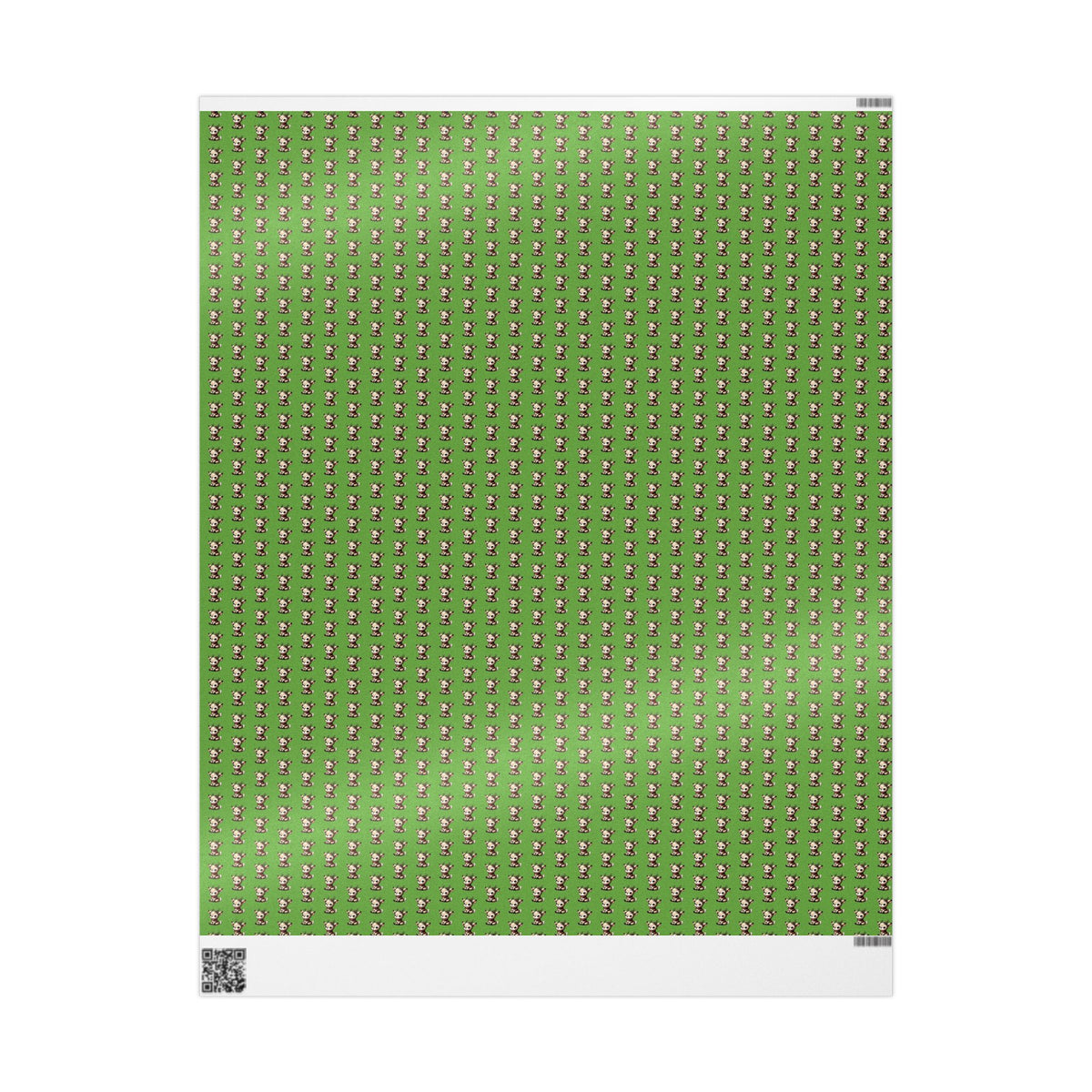 Wrapping Paper — Green Cute Dog Pattern Gift Wrap (Pet Lover Holiday & Birthday)