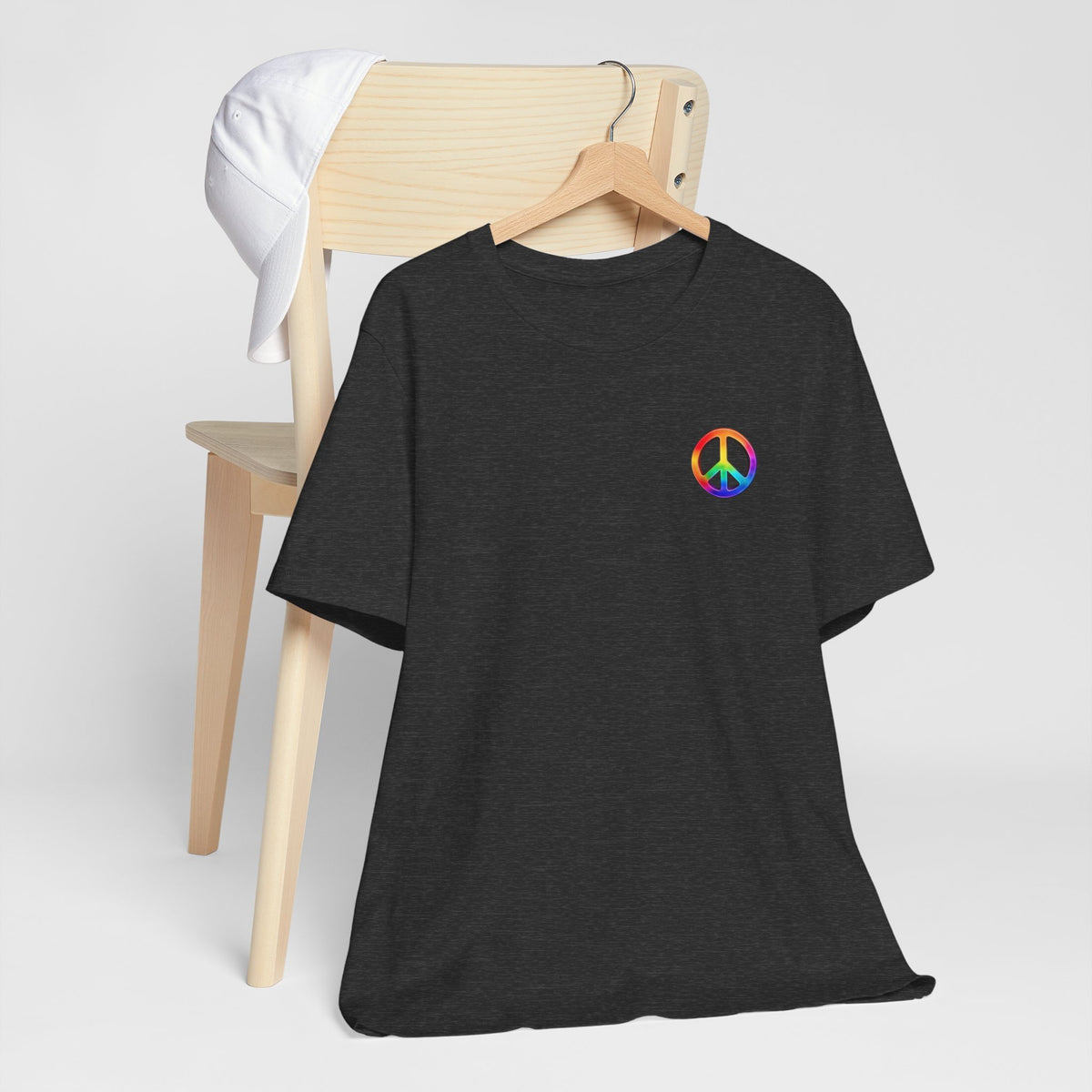 Peace Sign Tie-Dye Tee — Rainbow Hippie Peace Symbol T-Shirt