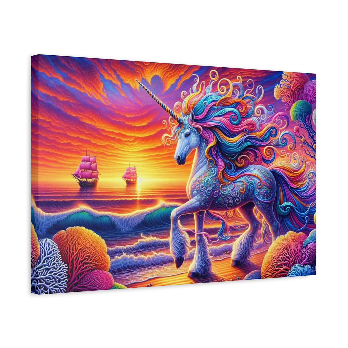 Matte Canvas, Stretched, 1.25" Unicorn