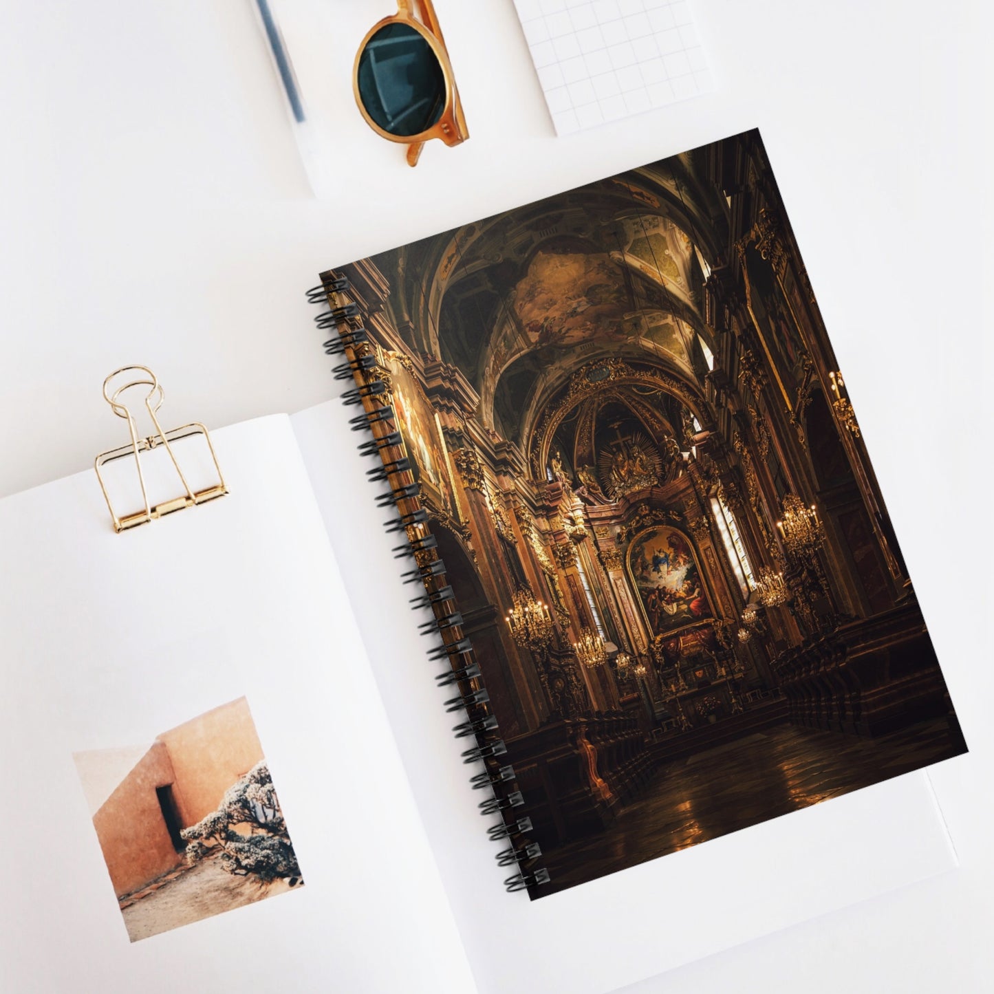 Elegant Spiral Notebook - Ruled Lines, Gothic Decor Journal, Unique Writing Gift, Art Lover's Notebook, Ideal for School or Home