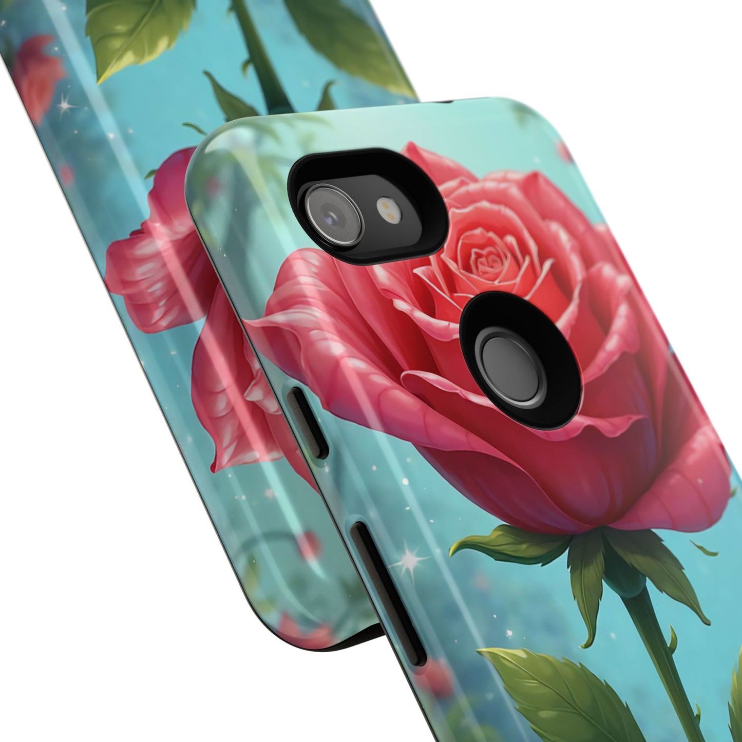 Floral Phone Case, Tough Cases with Elegant Rose Design, Stylish iPhone Cover, Rose Flower Gift for Nature Lovers, Unique Mobile Accessories