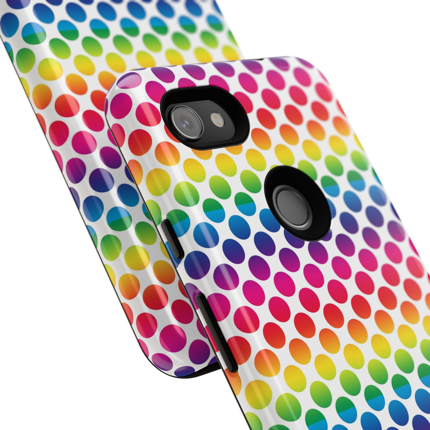Rainbow Dot Phone Case, Colorful Phone Cover, Fun Phone Accessory, Gift for Friends, Trendy Mobile Case