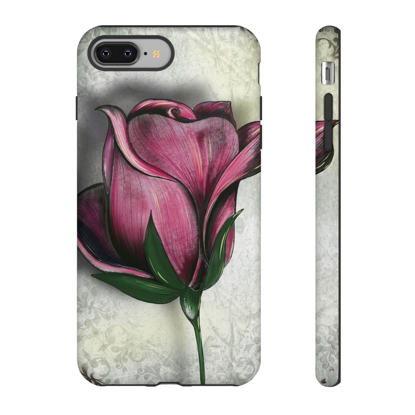 Rose Phone Case – Tough Cases, Floral Phone Cover, Gift for Her, Minimalist Design, Nature Lover's Accessory, Birthday Gift Idea