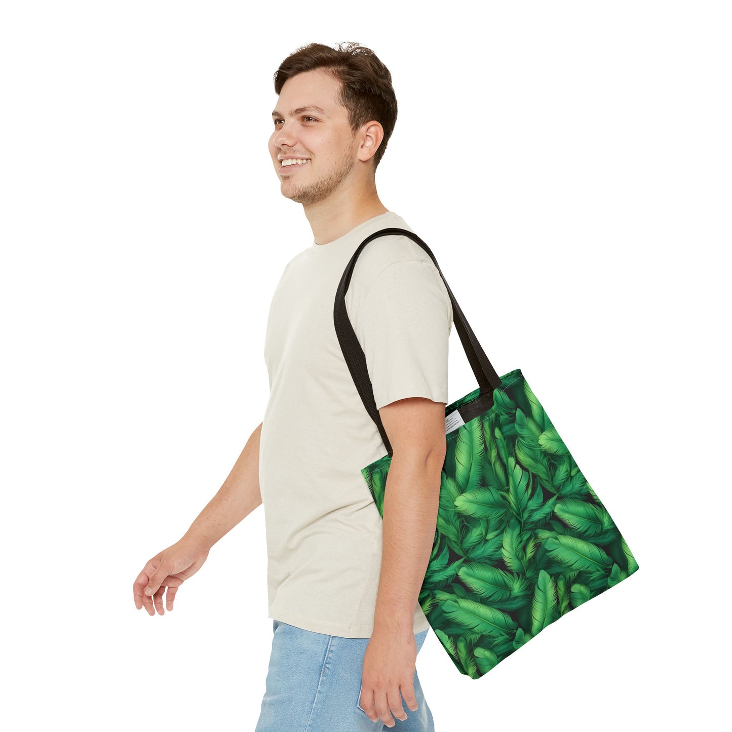 Tropical Leaf Tote Bag, Eco-Friendly Shopping Bag, Beach Day Essential, Vacation Accessory, Summer Gift Idea