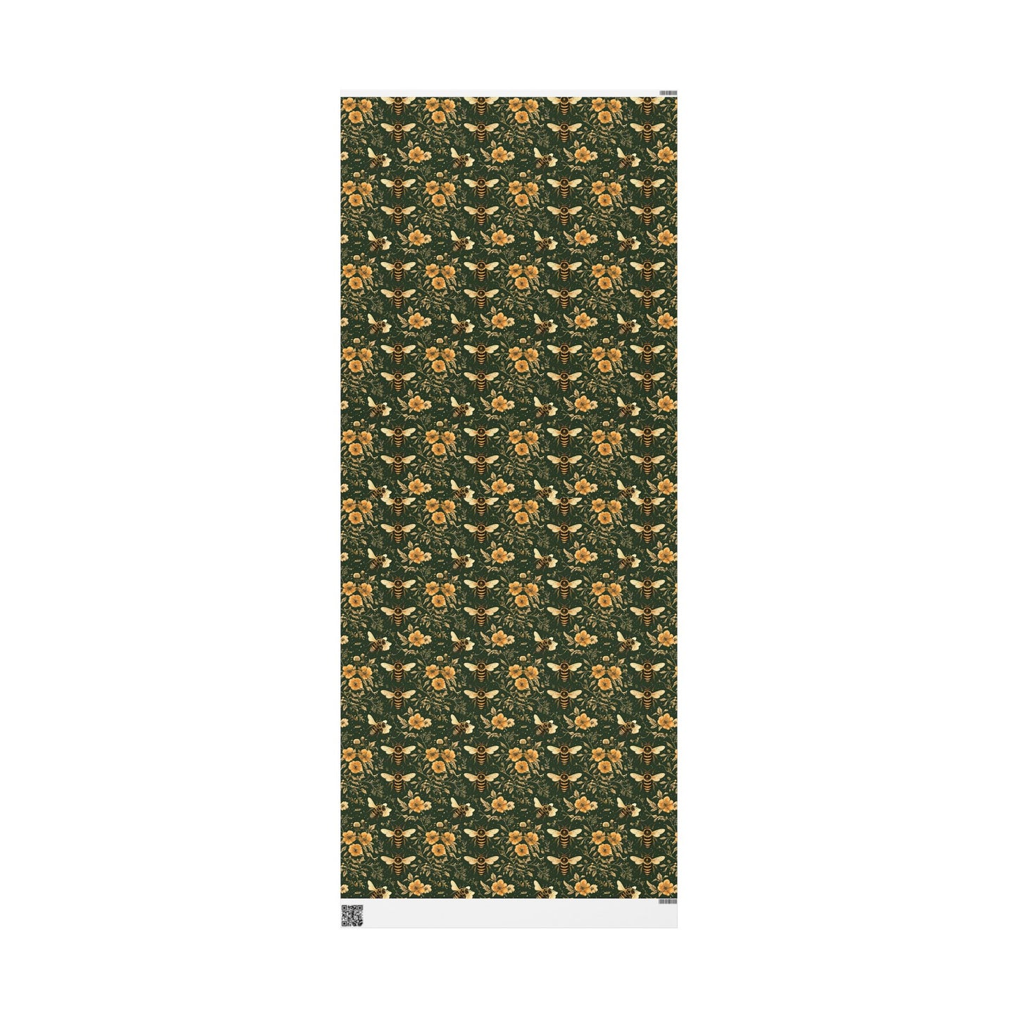 Floral Bee Wrapping Paper, Eco-Friendly Gift Wrap for Birthdays, Weddings, Showers, Baby Showers, Nature Lovers