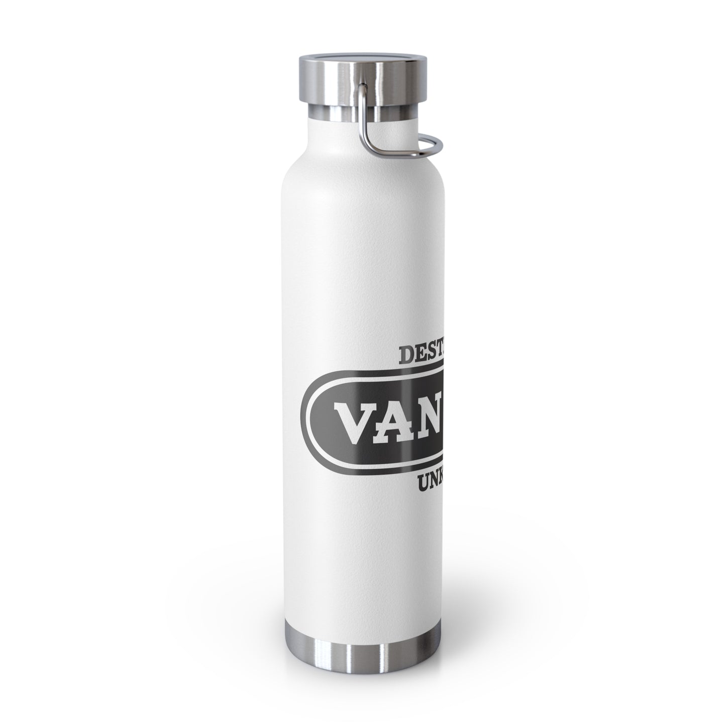 Travel-Inspired Copper Vacuum Insulated Bottle, Adventure, Outdoors, Hydration, Gift, Eco-Friendly