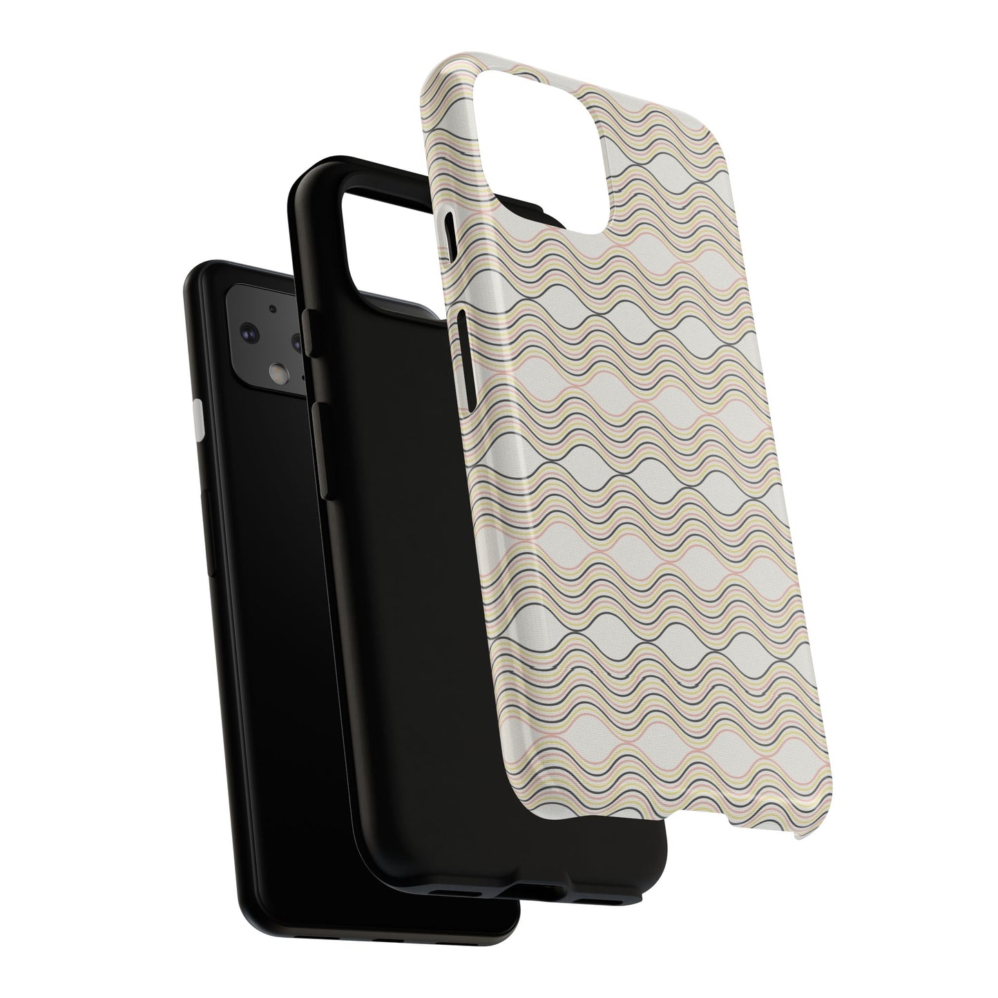Stylish Phone Case for Tough Protection, Wavy Design, Chic Accessory, Gift for Her, Trendy Tech, Holiday Gift Idea