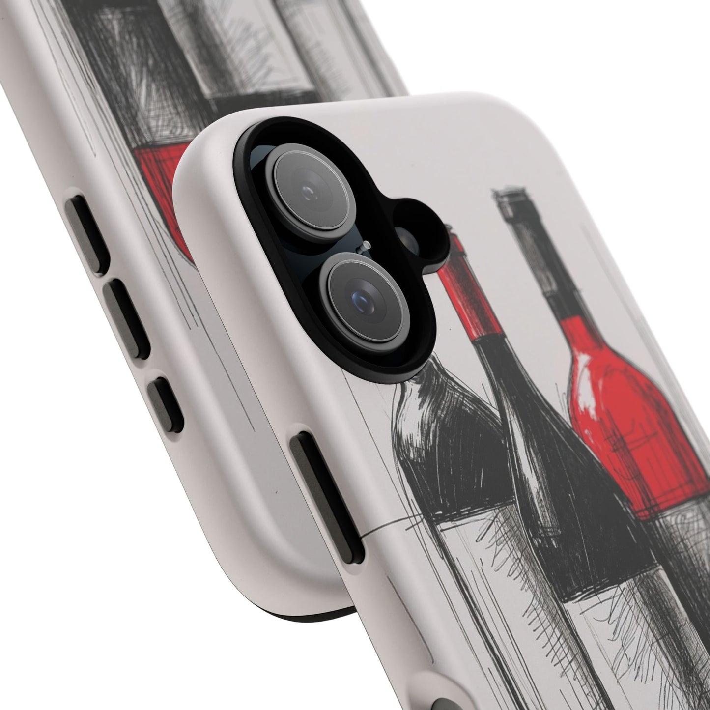 Wine Lover's Phone Case, Tough Phone Cover, Artistic Wine Design, Gift for Wine Enthusiasts, Customizable Case, Unique Wine Art