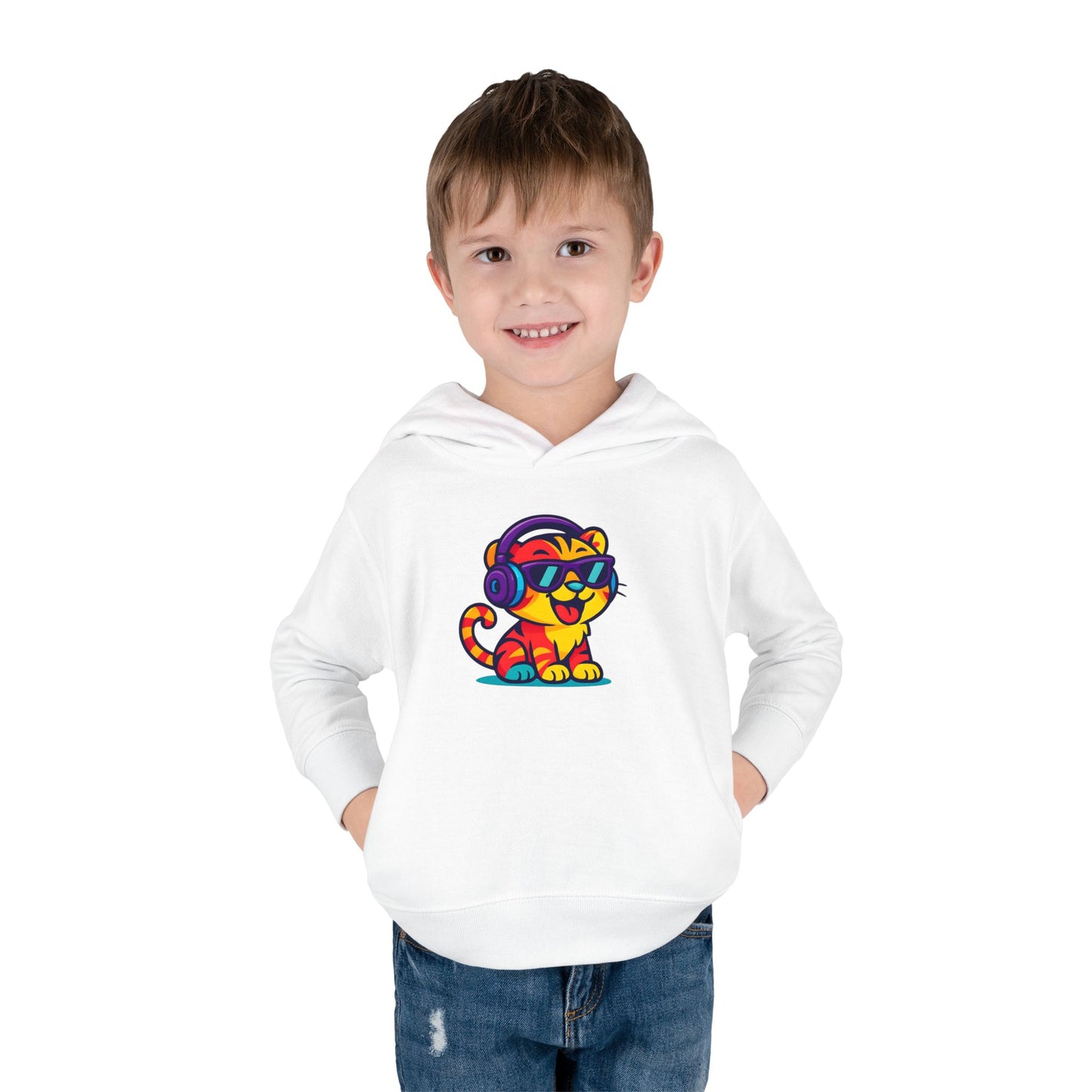 Colorful Tiger Hoodie for Toddlers | Fun Pullover for Kids, Cute Toddler Apparel, Kids' Gift, Birthday Present, Playtime Wear