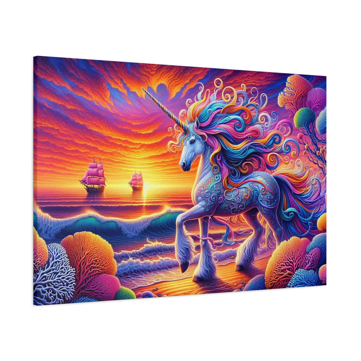 Matte Canvas, Stretched, 1.25" Unicorn