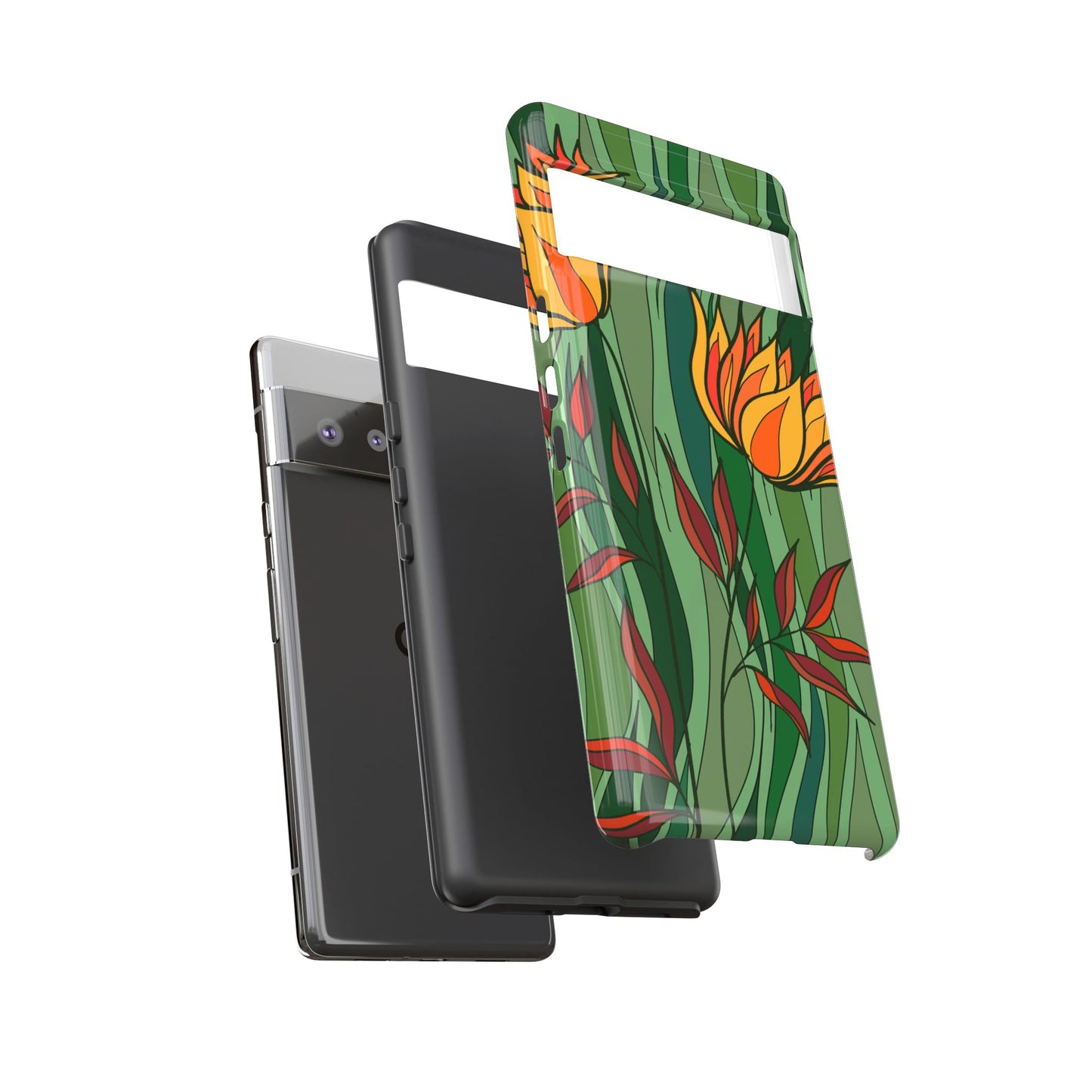 Vibrant Floral Phone Case, Nature-Inspired Tough Case, Eco-Friendly Cover, Unique Gift for Nature Lovers, Spring Decor