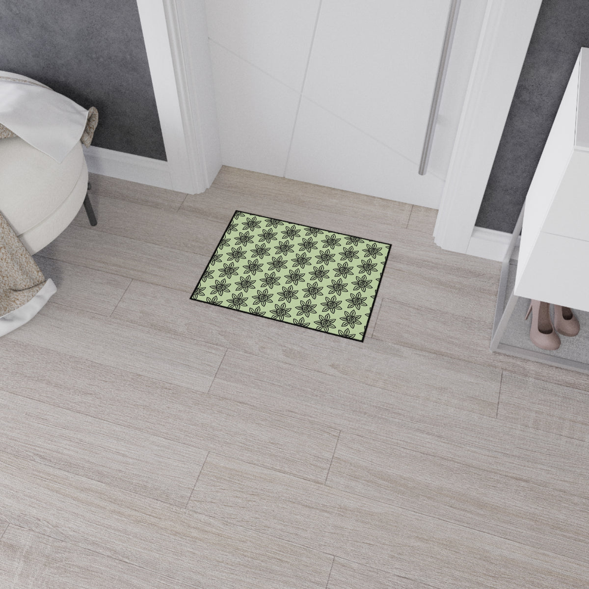 Botanical Heavy Duty Floor Mat - Indoor/Outdoor Use, Kitchen, Entryway, Garden, Eco-Friendly