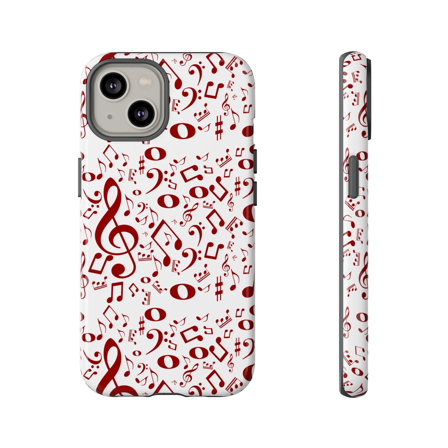 Musical Note Phone Case, Tough iPhone Cover, Gift for Musicians, Customizable, Music Lover's Accessory, Durable Phone Protection