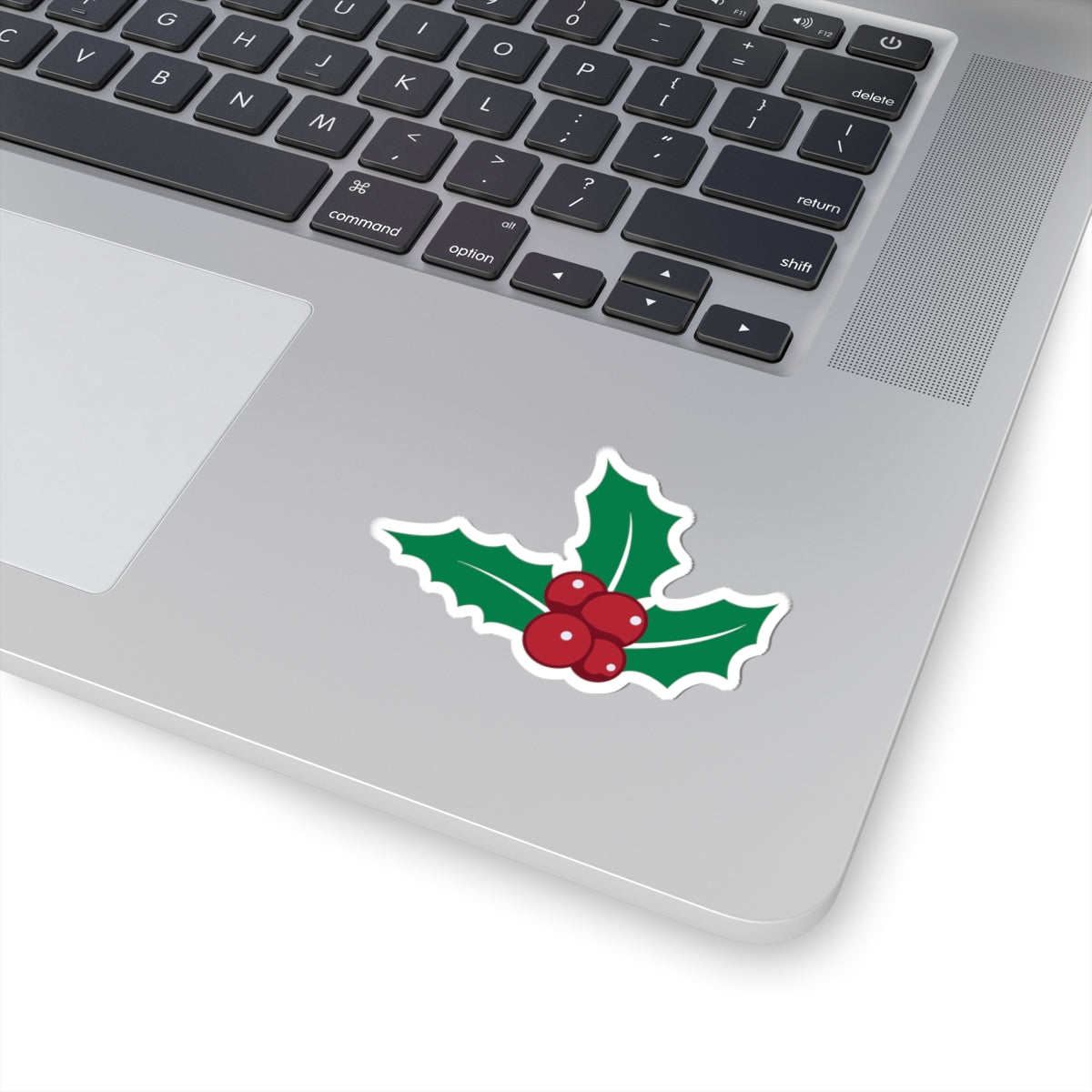 Holiday Holly Kiss-Cut Stickers, Festive Decor, Laptop Stickers, Gift Wrapping, Christmas Decorations, Winter Joy