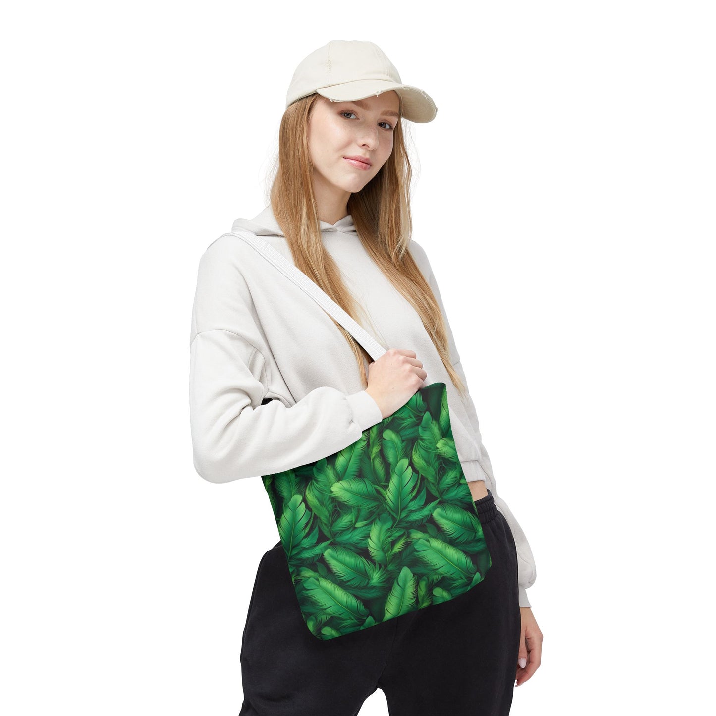 Tropical Leaf Tote Bag, Eco-Friendly Shopping Bag, Beach Day Essential, Vacation Accessory, Summer Gift Idea
