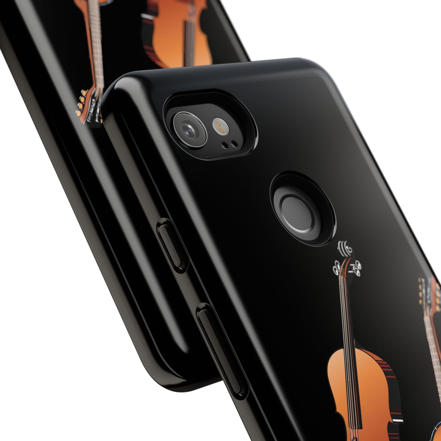 Musical Instrument Phone Case - Violin & Banjo Design, Music Lover Gift, Unique Phone Cover, Holiday Gift, Durable Tough Cases