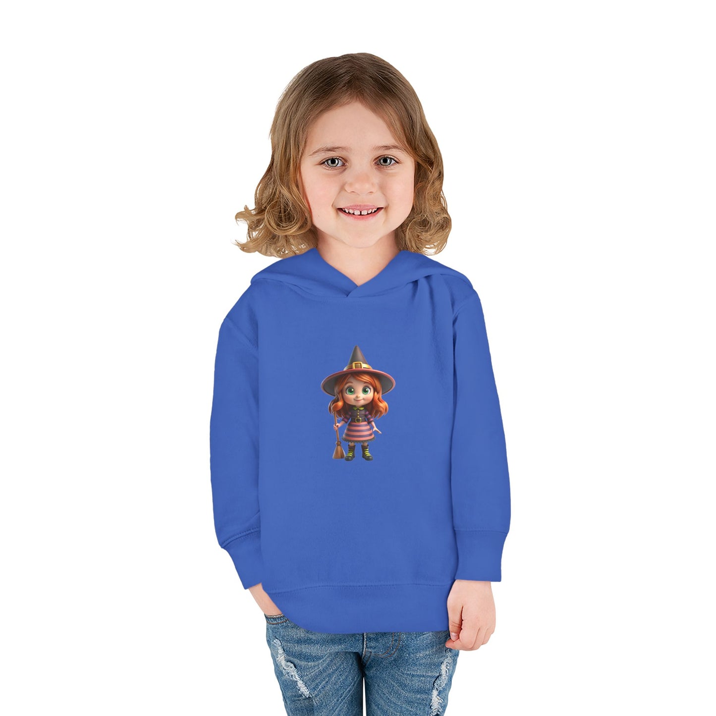 Toddler Witch Fleece Hoodie, Cute Kids Pullover, Halloween Costume, Cozy Toddler Apparel, Spooky Season Gear, Gift for Little Ones