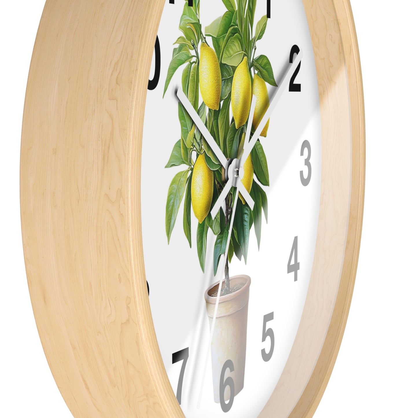 Lemon Tree Wall Clock, Brighten Your Home Decor, Gift for Garden Lovers, Kitchen Wall Clock, Unique Home Accent
