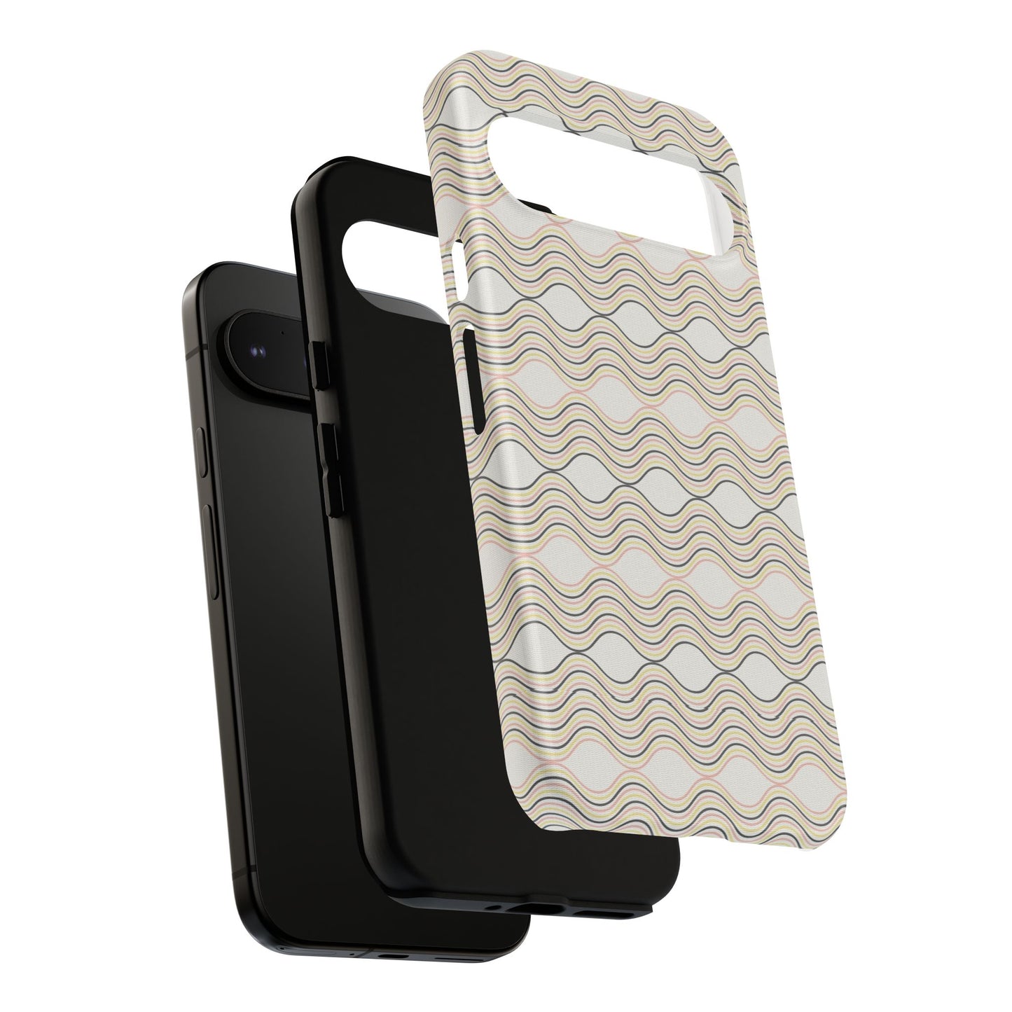 Stylish Phone Case for Tough Protection, Wavy Design, Chic Accessory, Gift for Her, Trendy Tech, Holiday Gift Idea