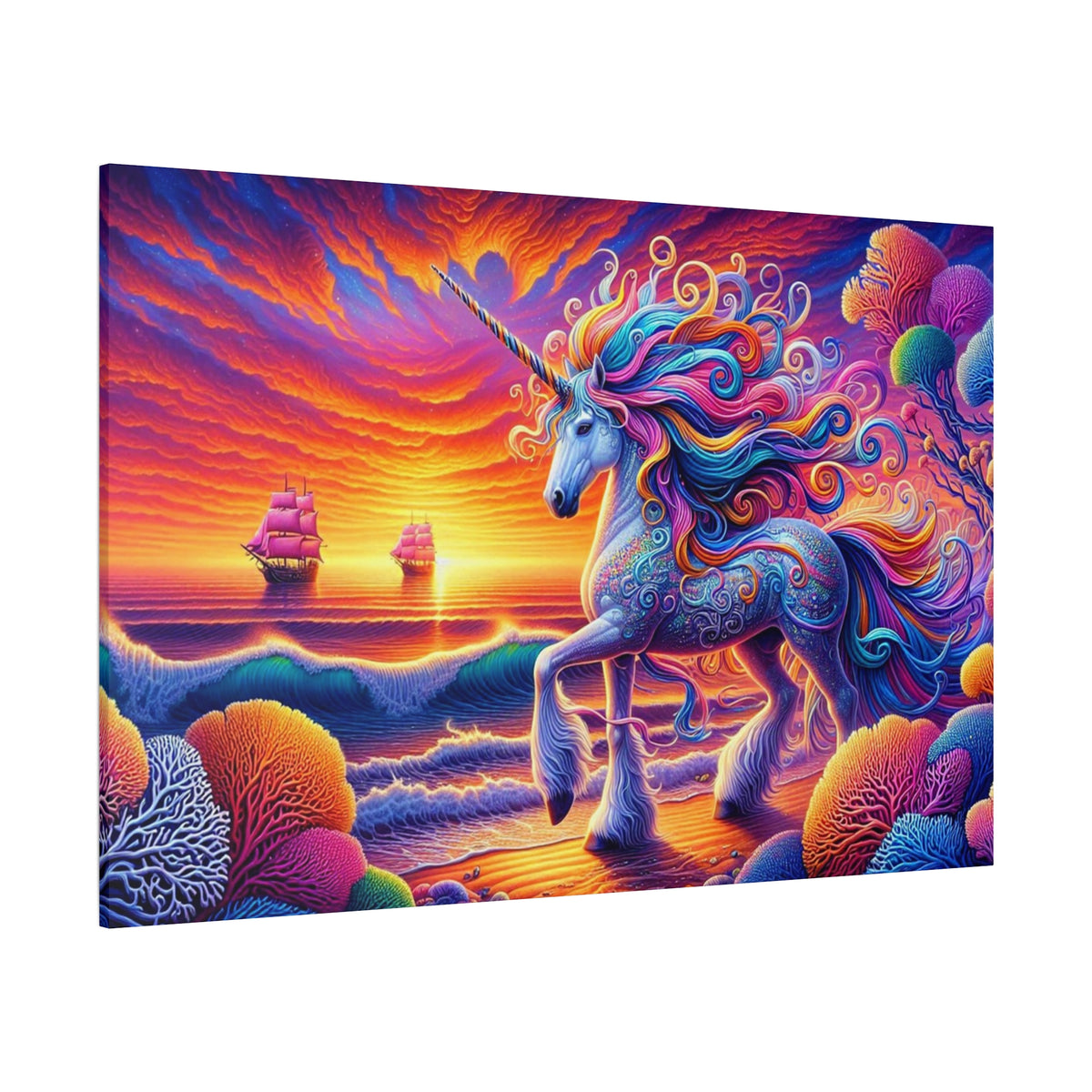 Matte Canvas, Stretched, 1.25" Unicorn