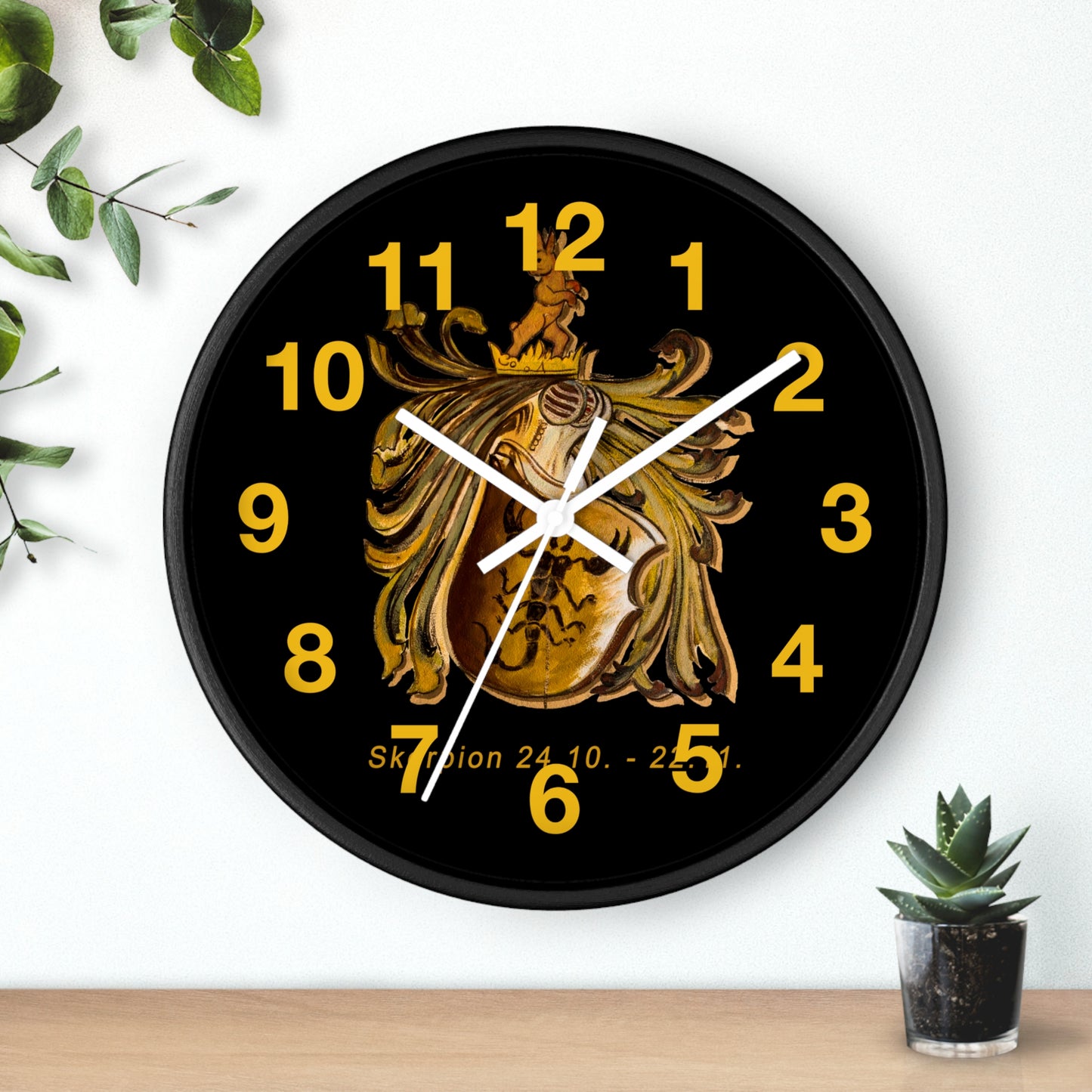 Zodiac Scorpio Wall Clock, Astrological Decor, Scorpio Birthday Gift